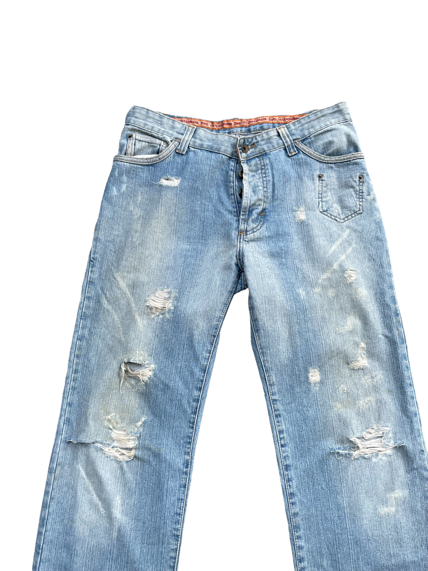 Vintage Dolce & Gabbana Aging Distressed Denim