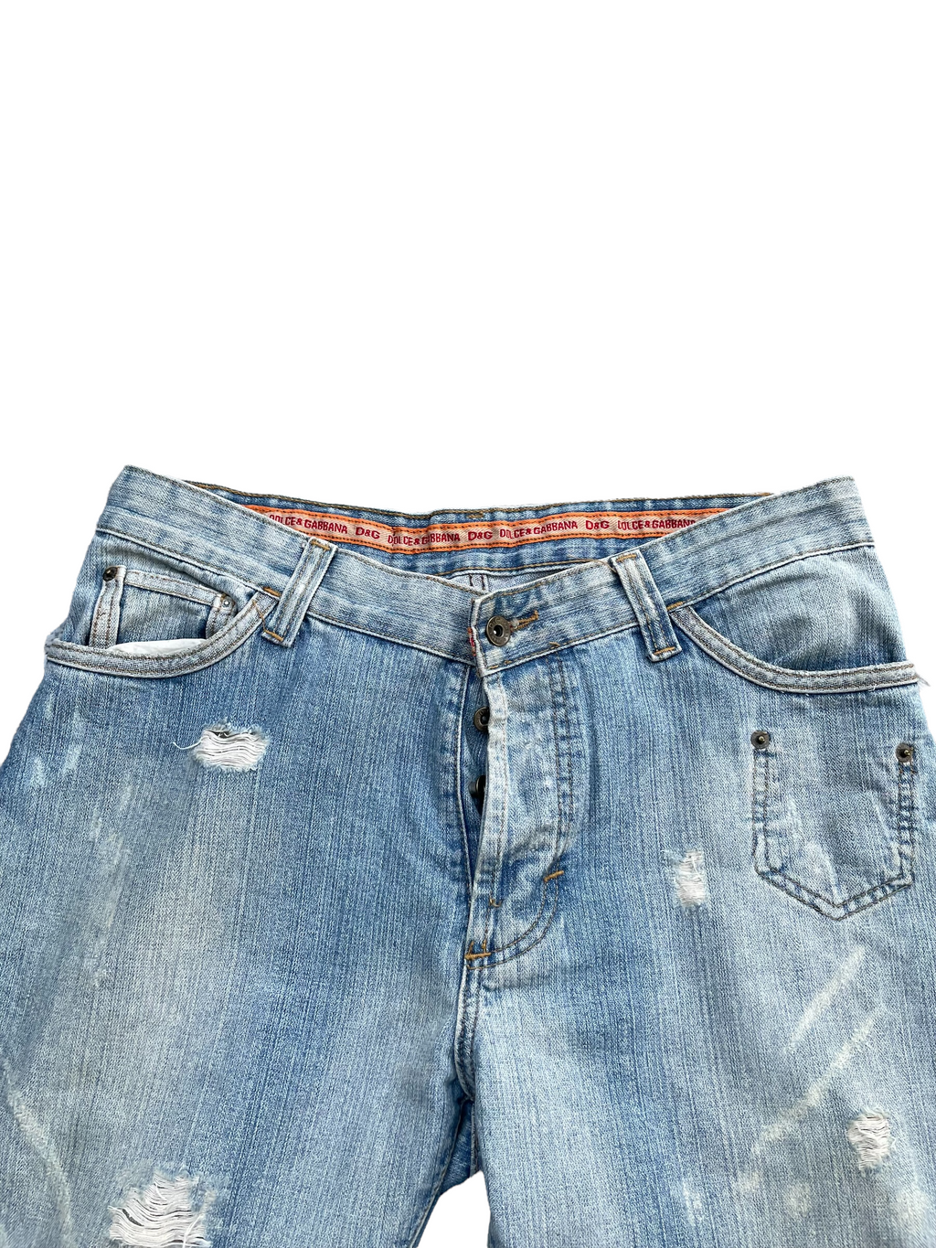Vintage Dolce & Gabbana Aging Distressed Denim