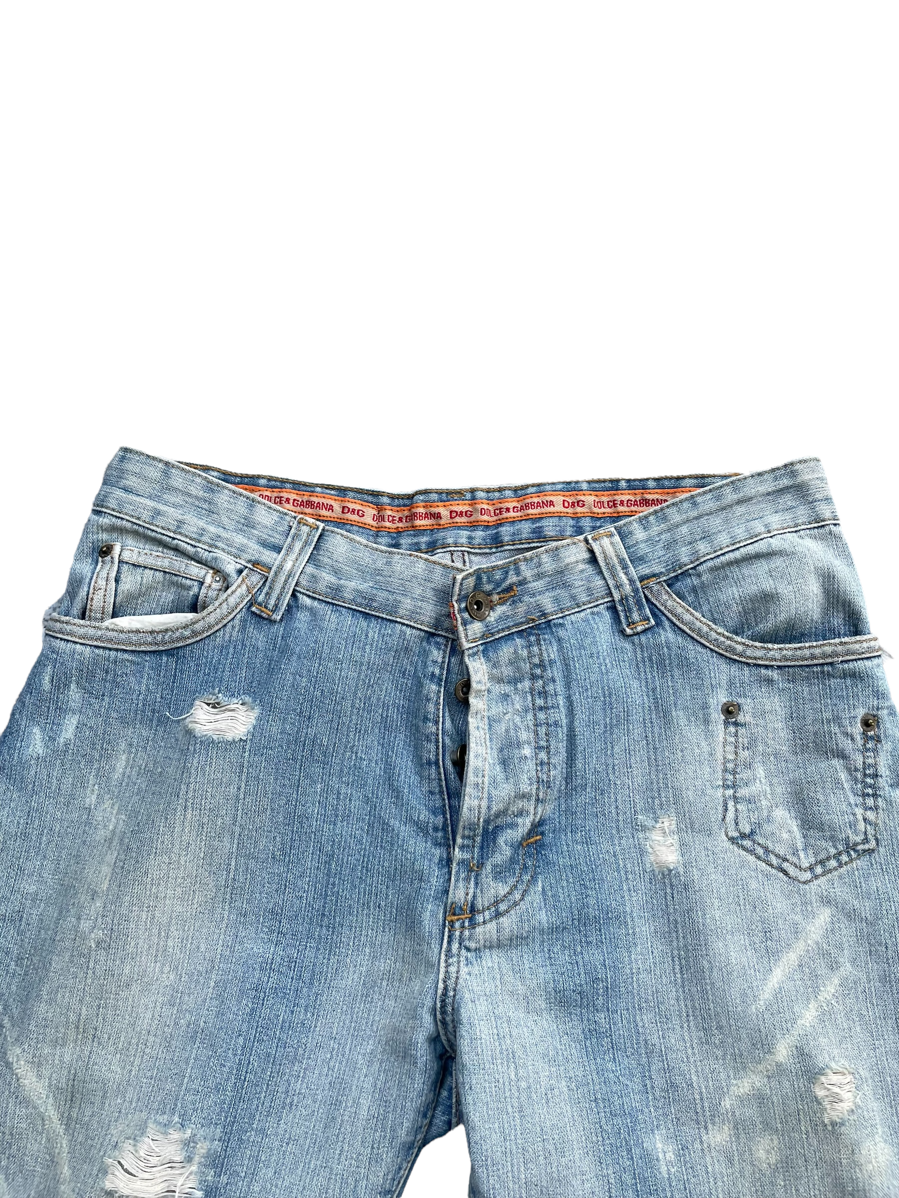 Vintage Dolce & Gabbana Aging Distressed Denim