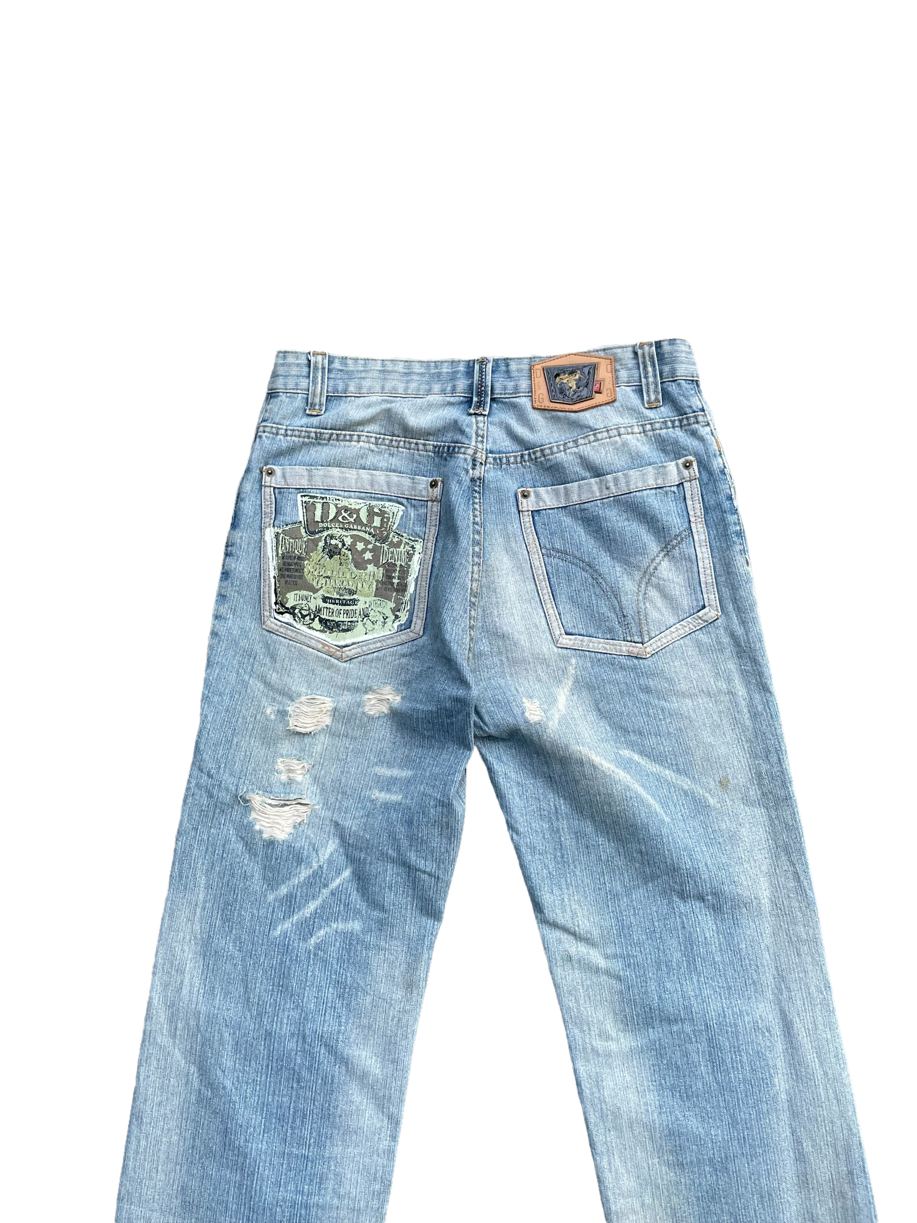 Vintage Dolce & Gabbana Aging Distressed Denim