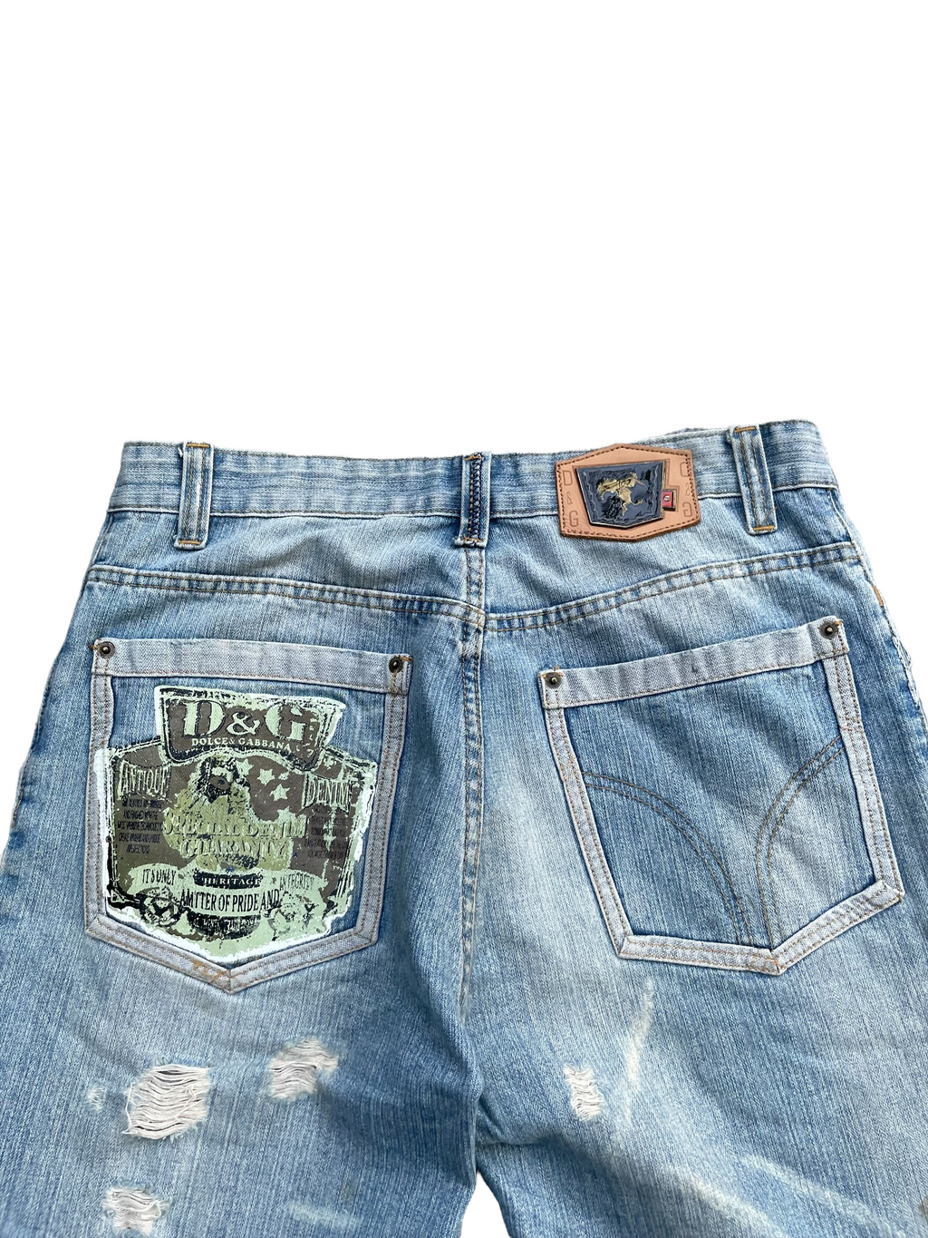 Vintage Dolce & Gabbana Aging Distressed Denim