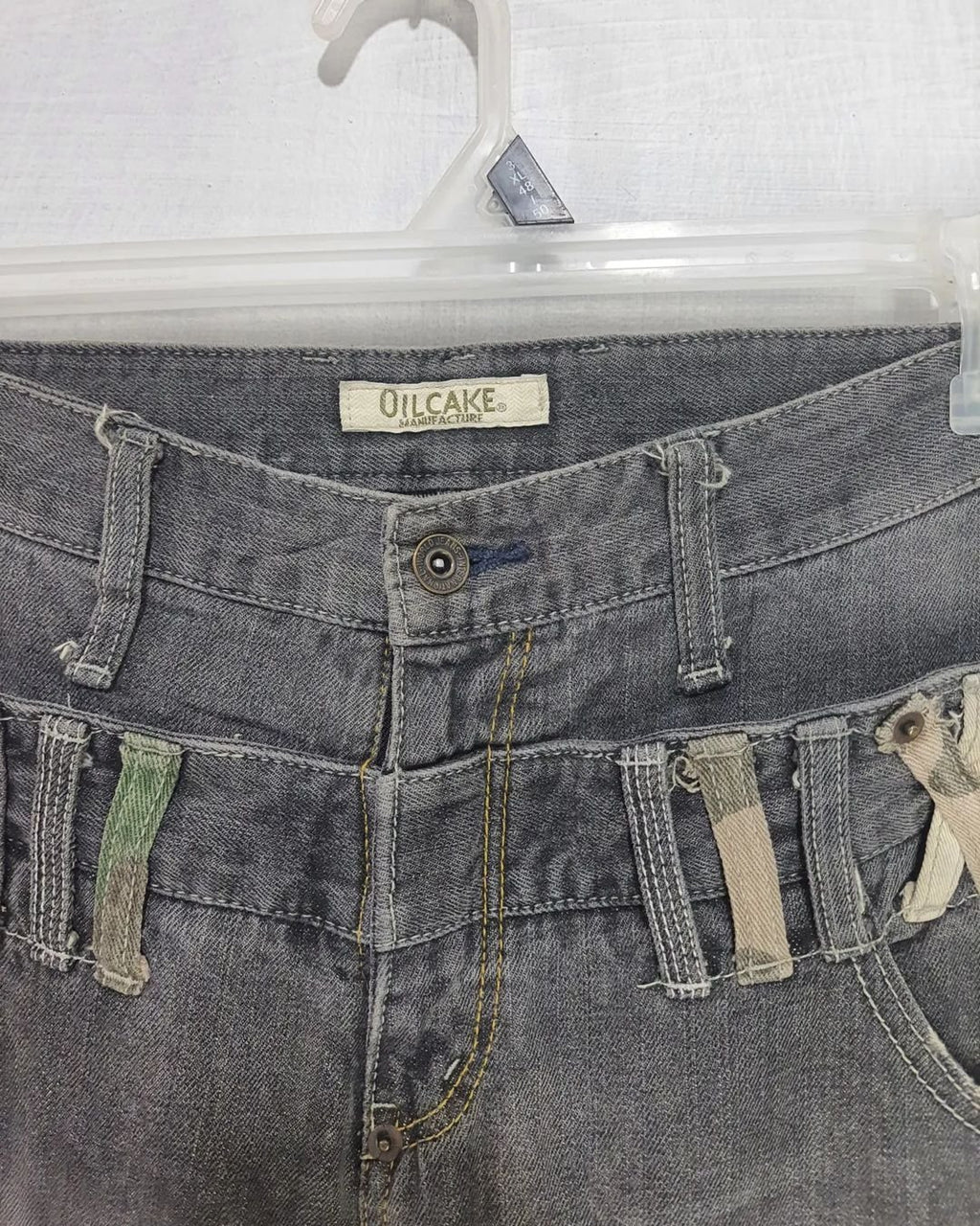 Oilcake Manufacture Double Waist Jeans