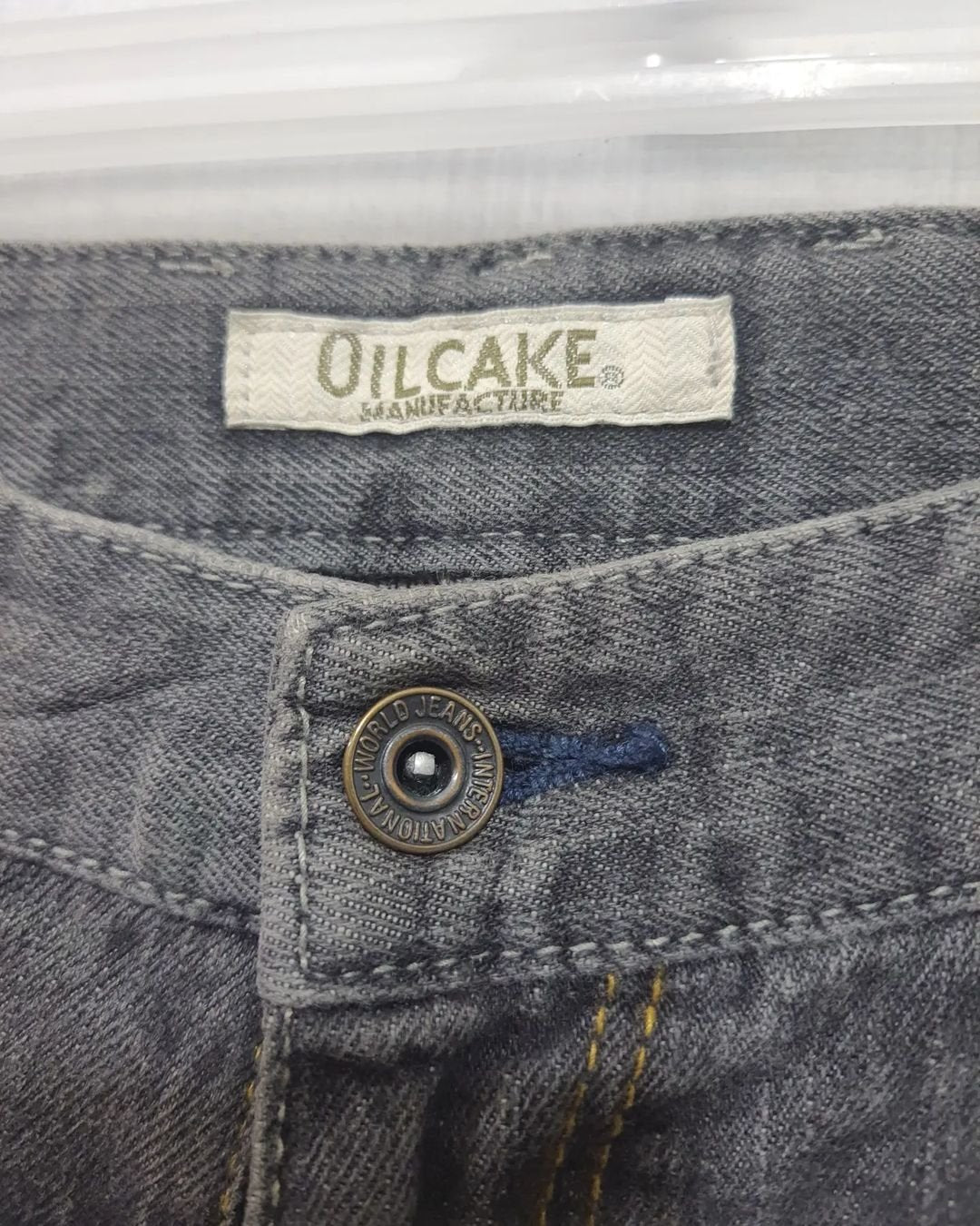 Oilcake Manufacture Double Waist Jeans