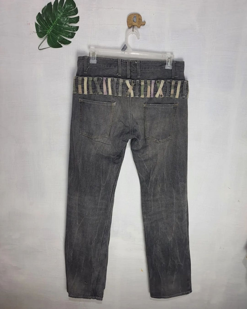 Oilcake Manufacture Double Waist Jeans
