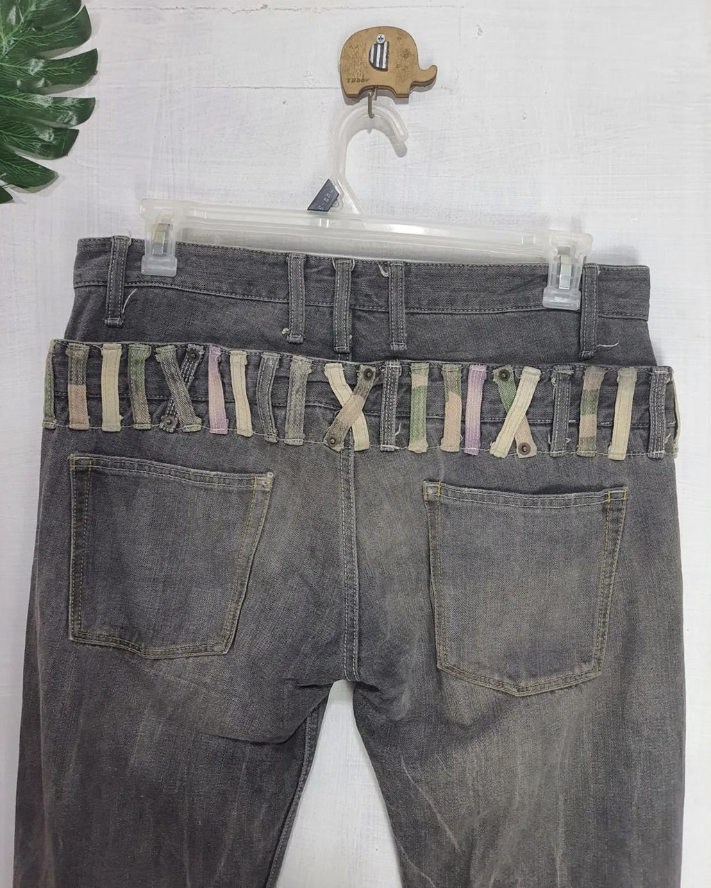 Oilcake Manufacture Double Waist Jeans