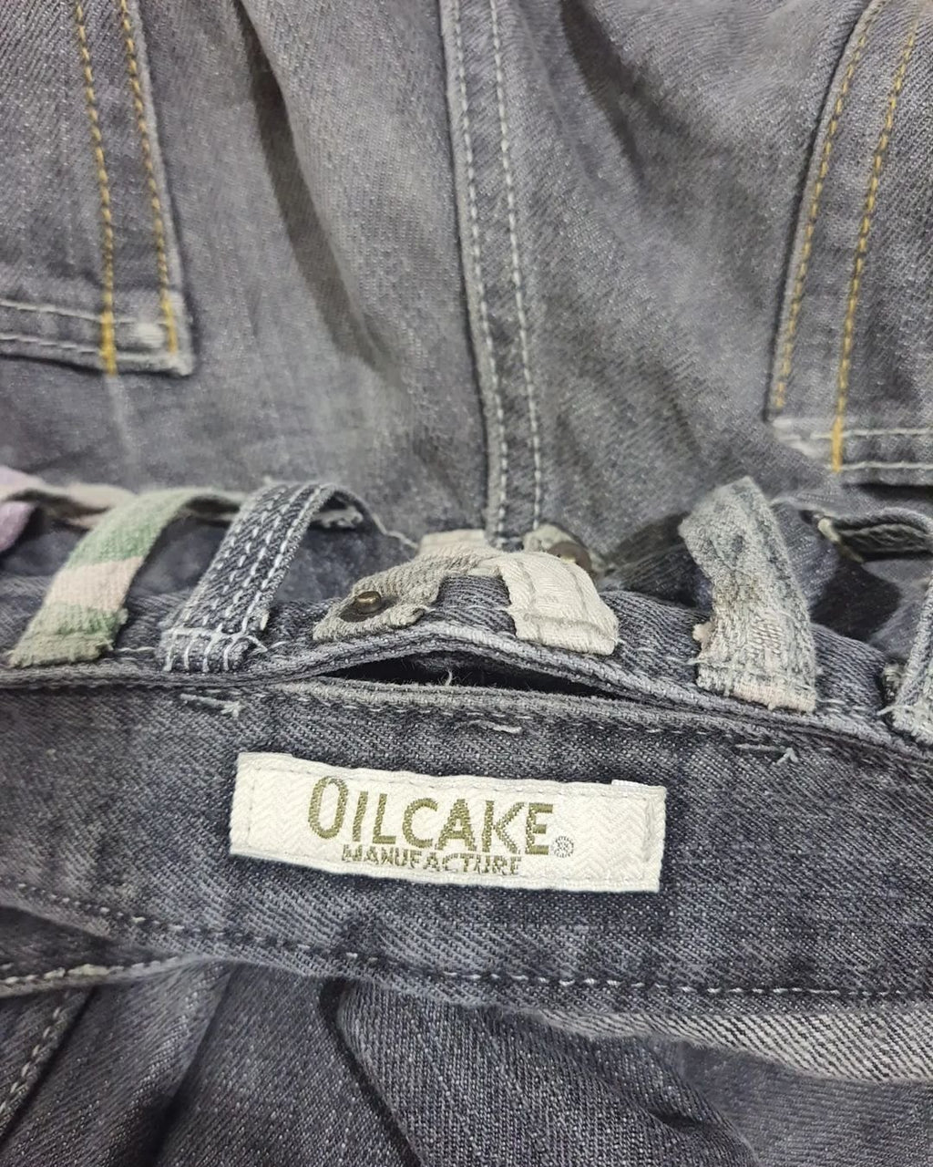 Oilcake Manufacture Double Waist Jeans