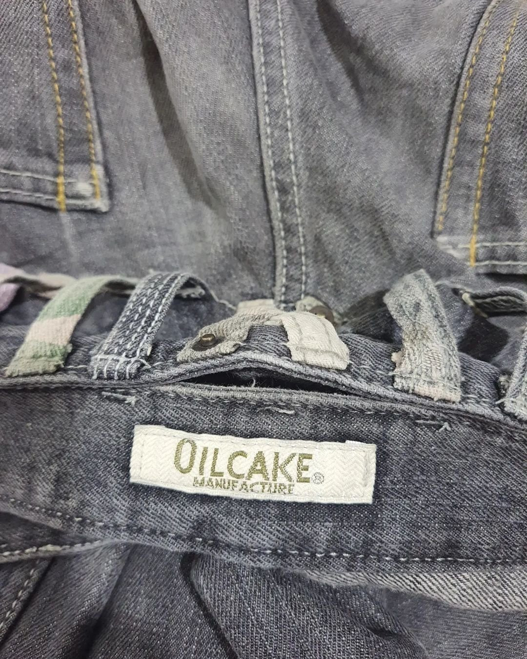 Oilcake Manufacture Double Waist Jeans