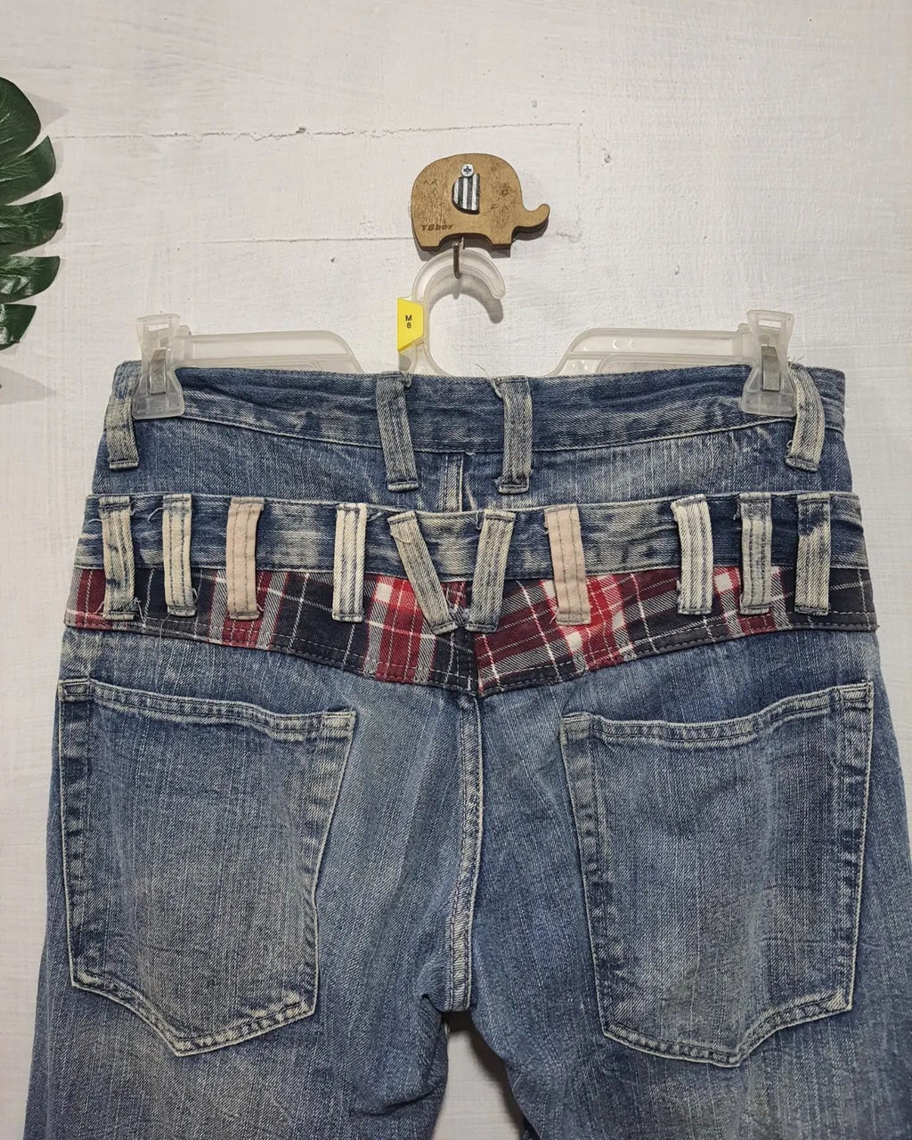Skull Bones Double Waist Jeans