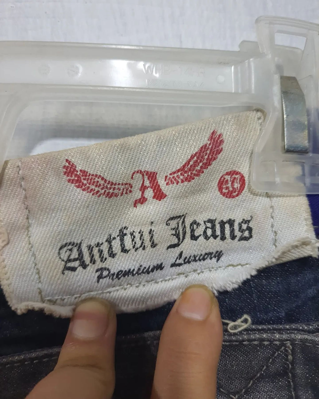 Antfui Jeans Patchwork Double Waist Jeans