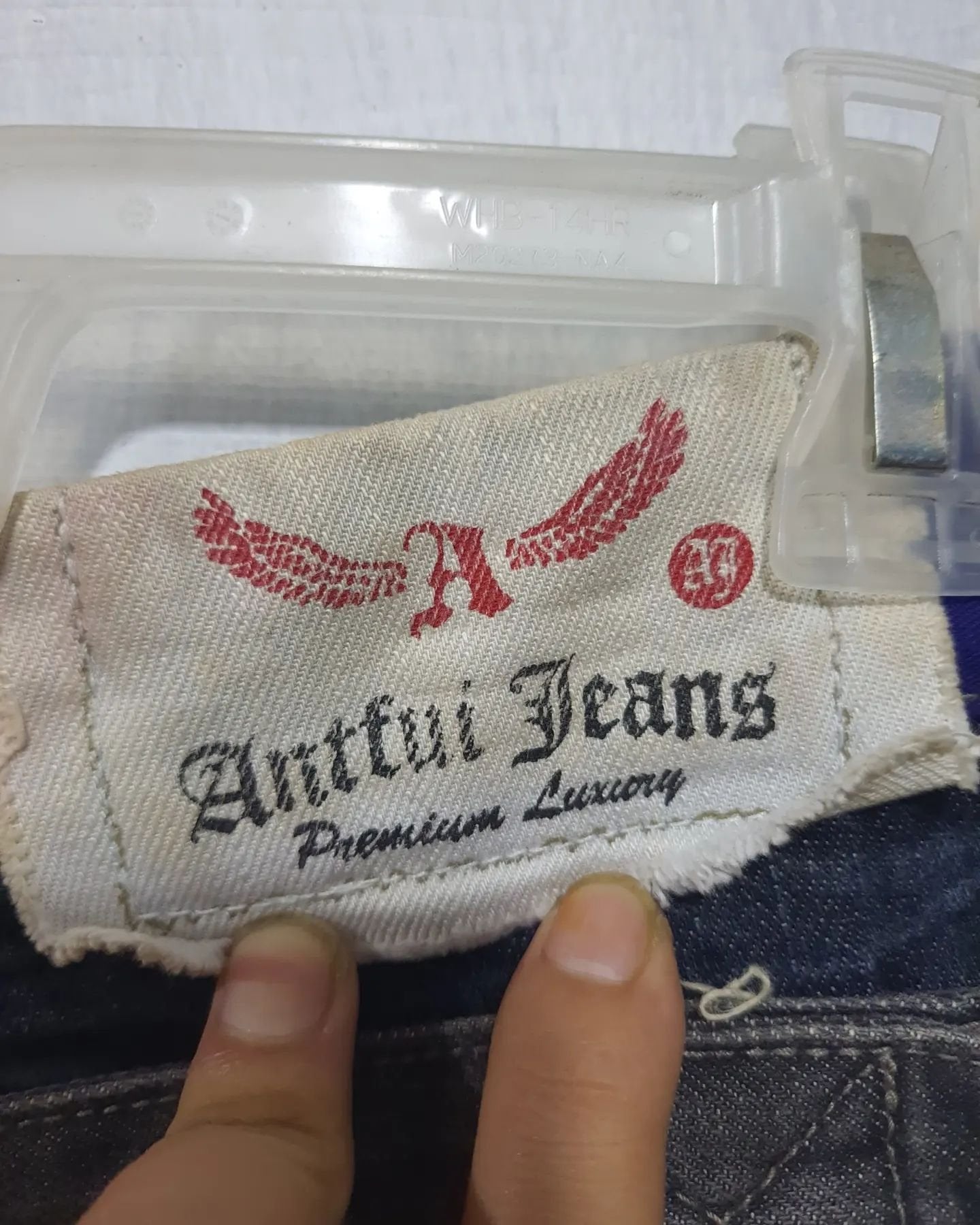 Antfui Jeans Patchwork Double Waist Jeans