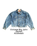 Vintage & Rare Big John Acid Wash Denim Jacket