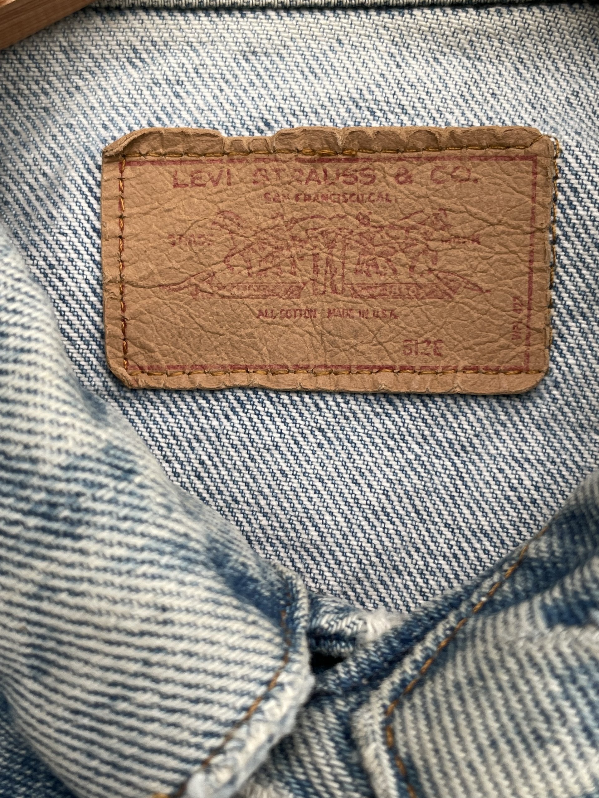 Vintage 80’s Levis 70506 e Stone Wash Denim Jacket