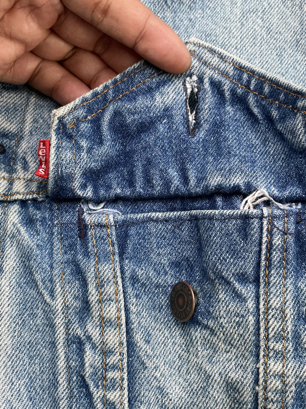 Vintage 80’s Levis 70506 e Stone Wash Denim Jacket