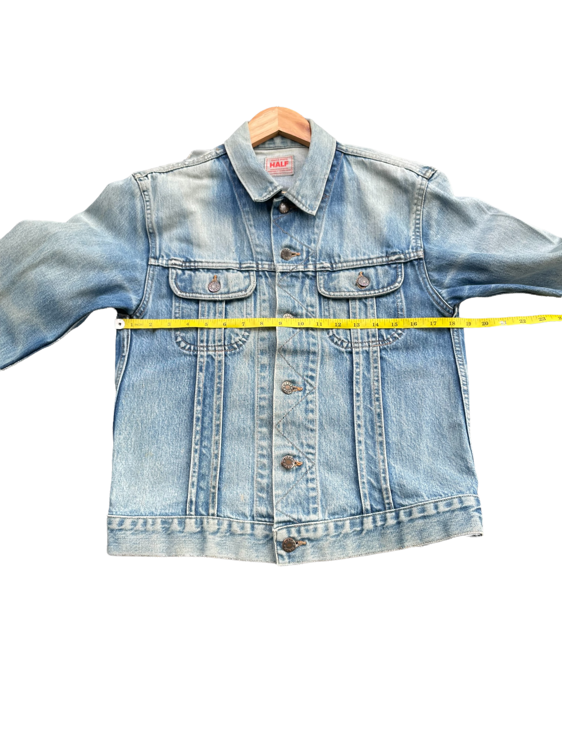 Vintage Half Aging Distressed Denim Jacket