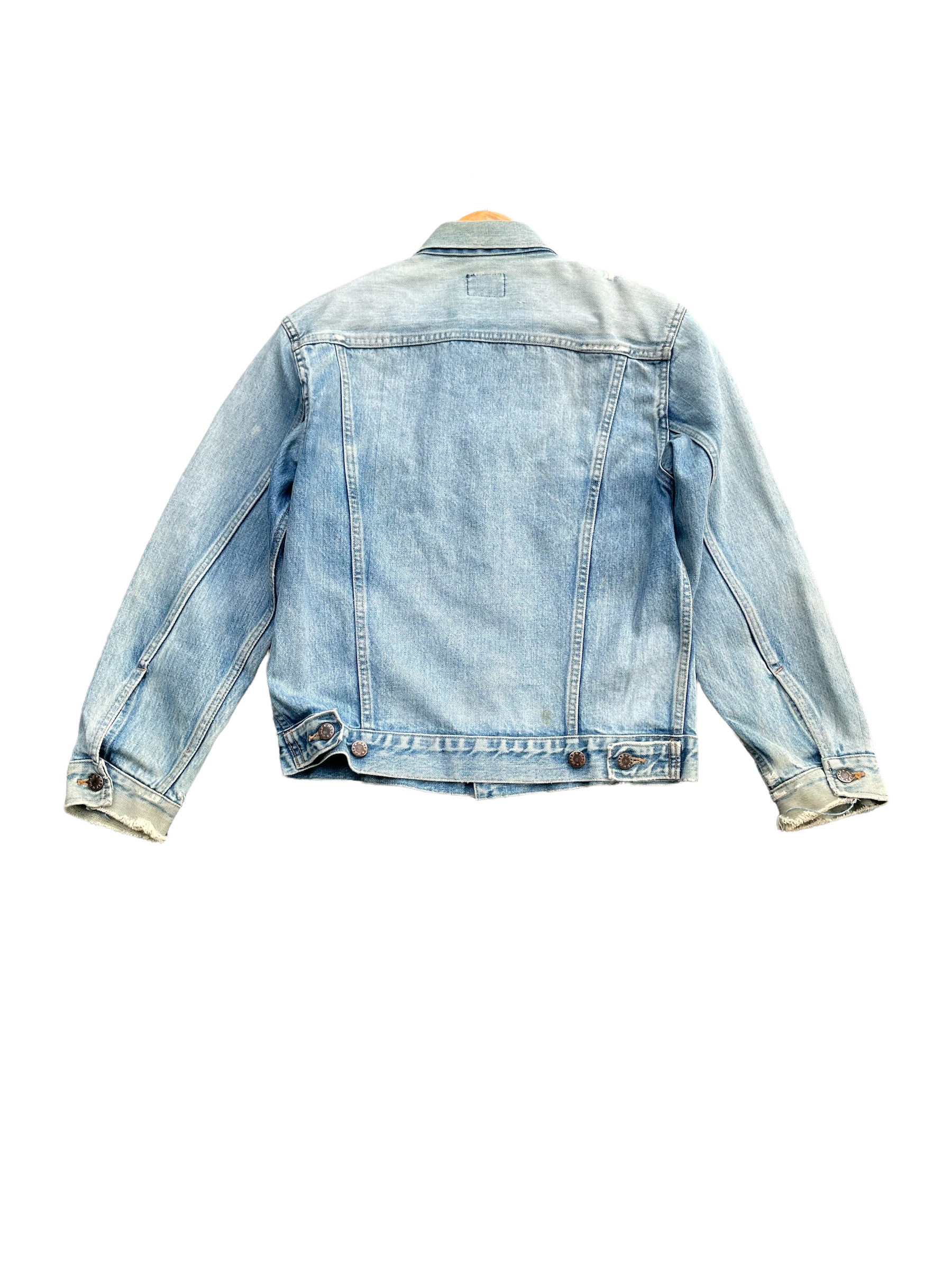 Vintage Half Aging Distressed Denim Jacket