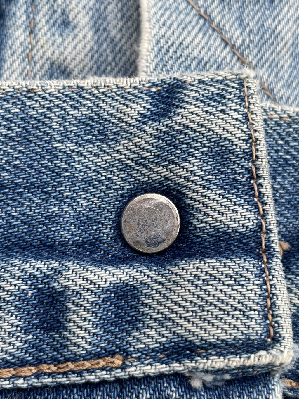 Vintage Half Aging Distressed Denim Jacket