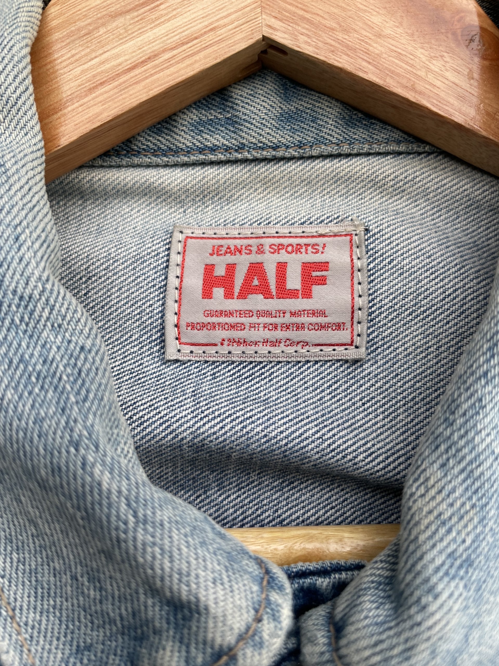 Vintage Half Aging Distressed Denim Jacket