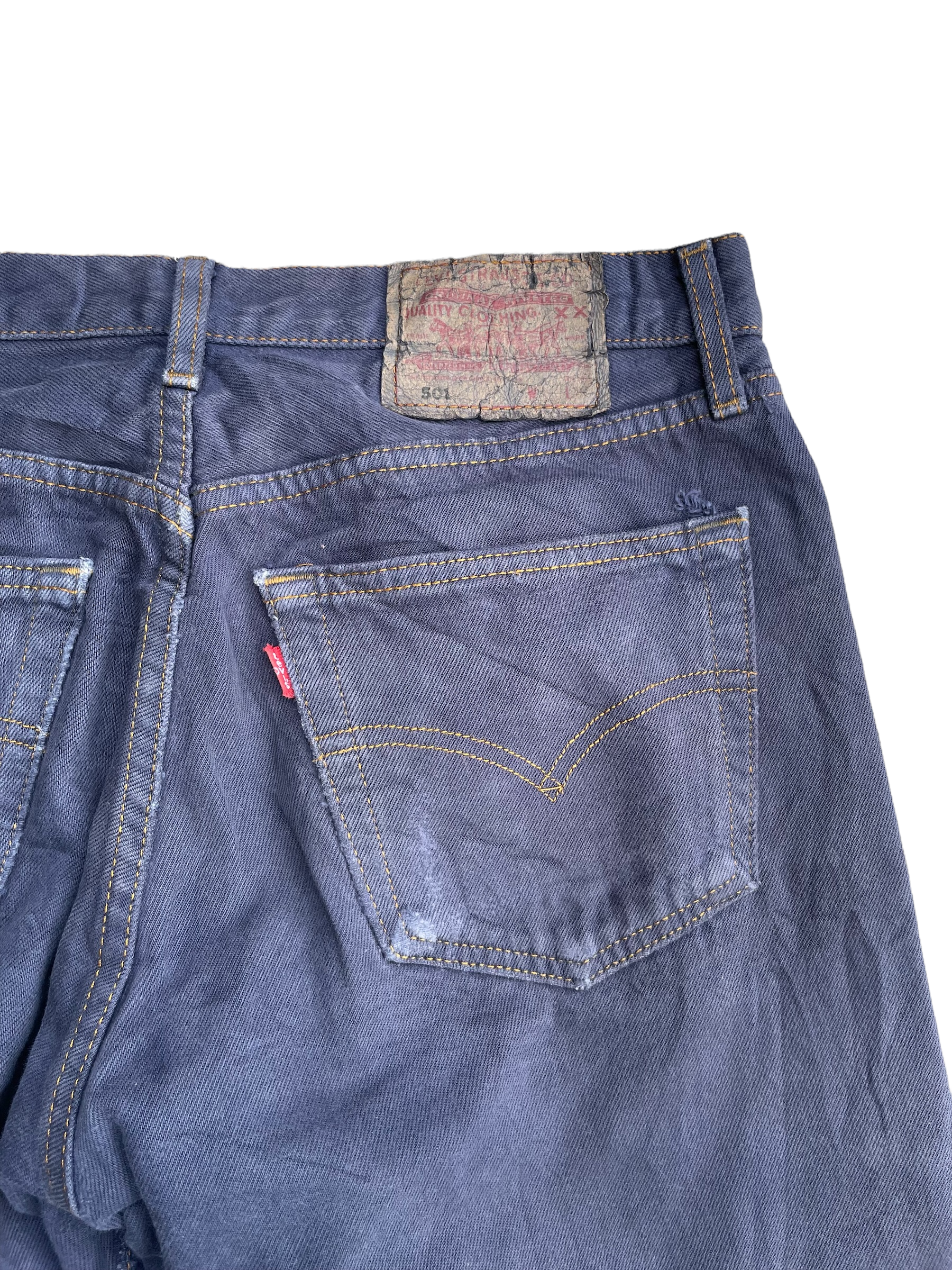 Vintage 1999 Levis 501 e Purple Denim