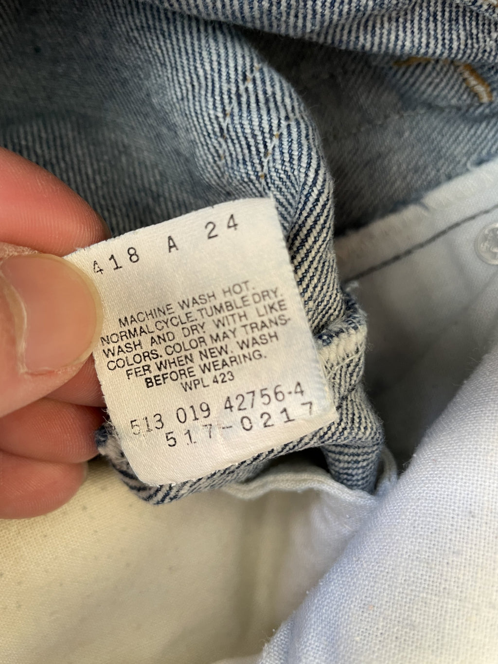 Levi's 517 denim blue jeans Vintage 90s 38x34 flare 1990s bootcut actual 35x32