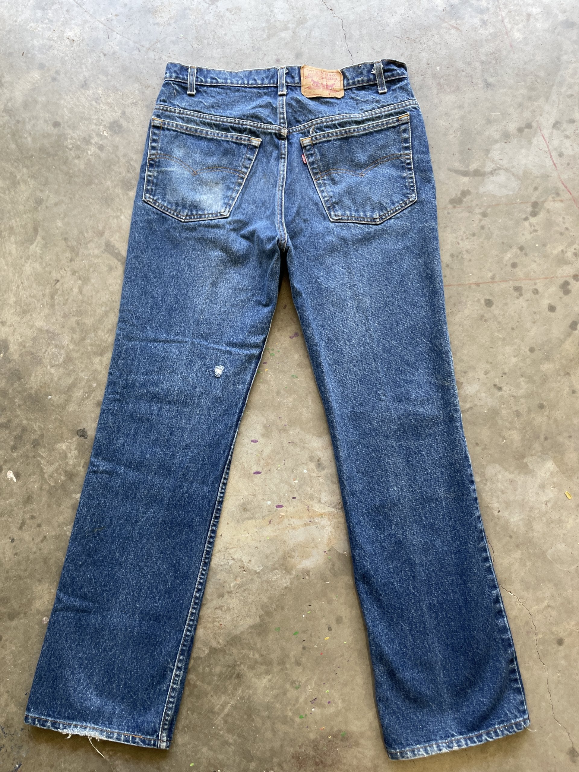 Levi's 517 denim blue jeans Vintage 90s 38x34 flare 1990s bootcut actual 35x32