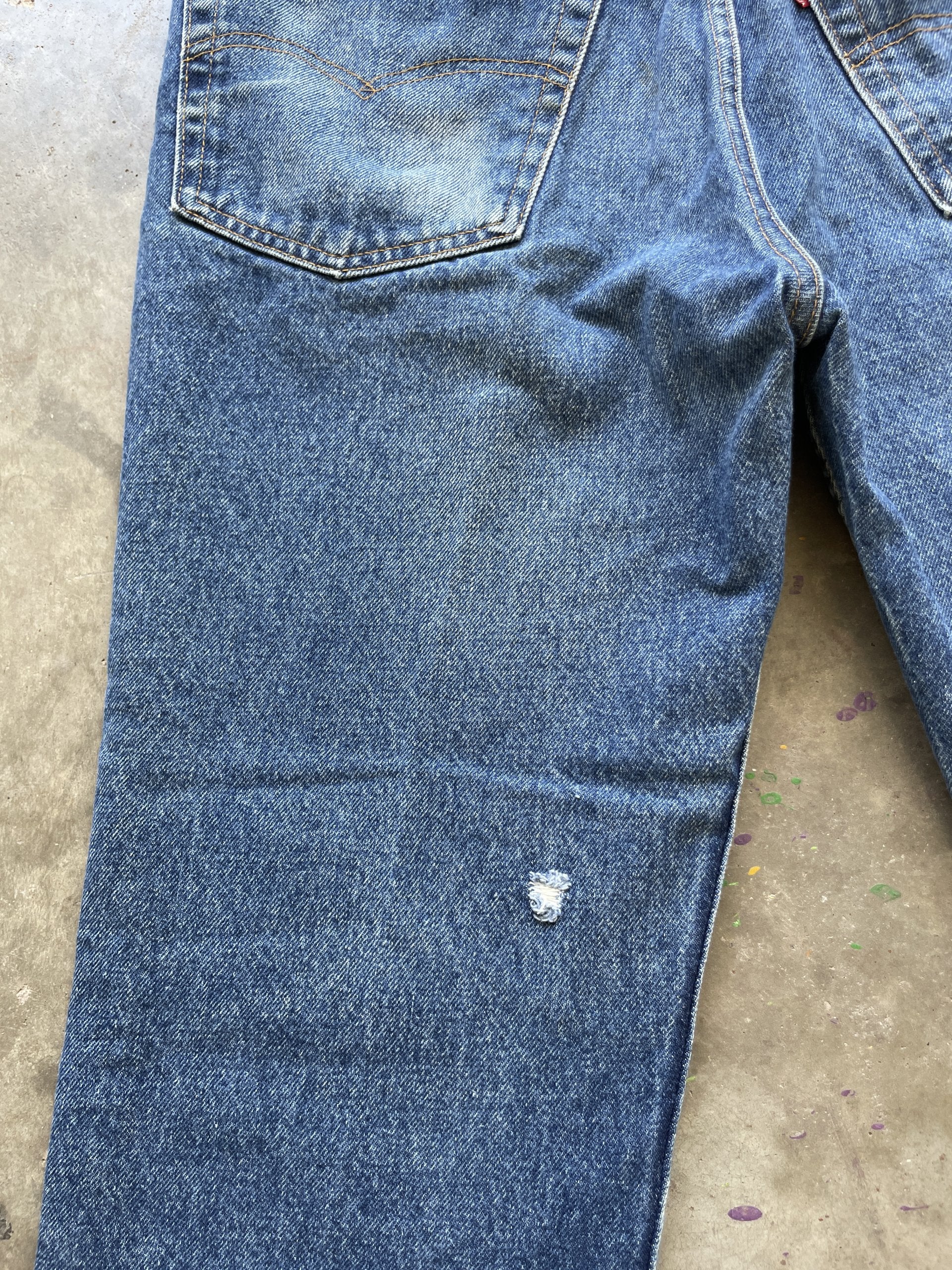 Levi's 517 denim blue jeans Vintage 90s 38x34 flare 1990s bootcut actual 35x32