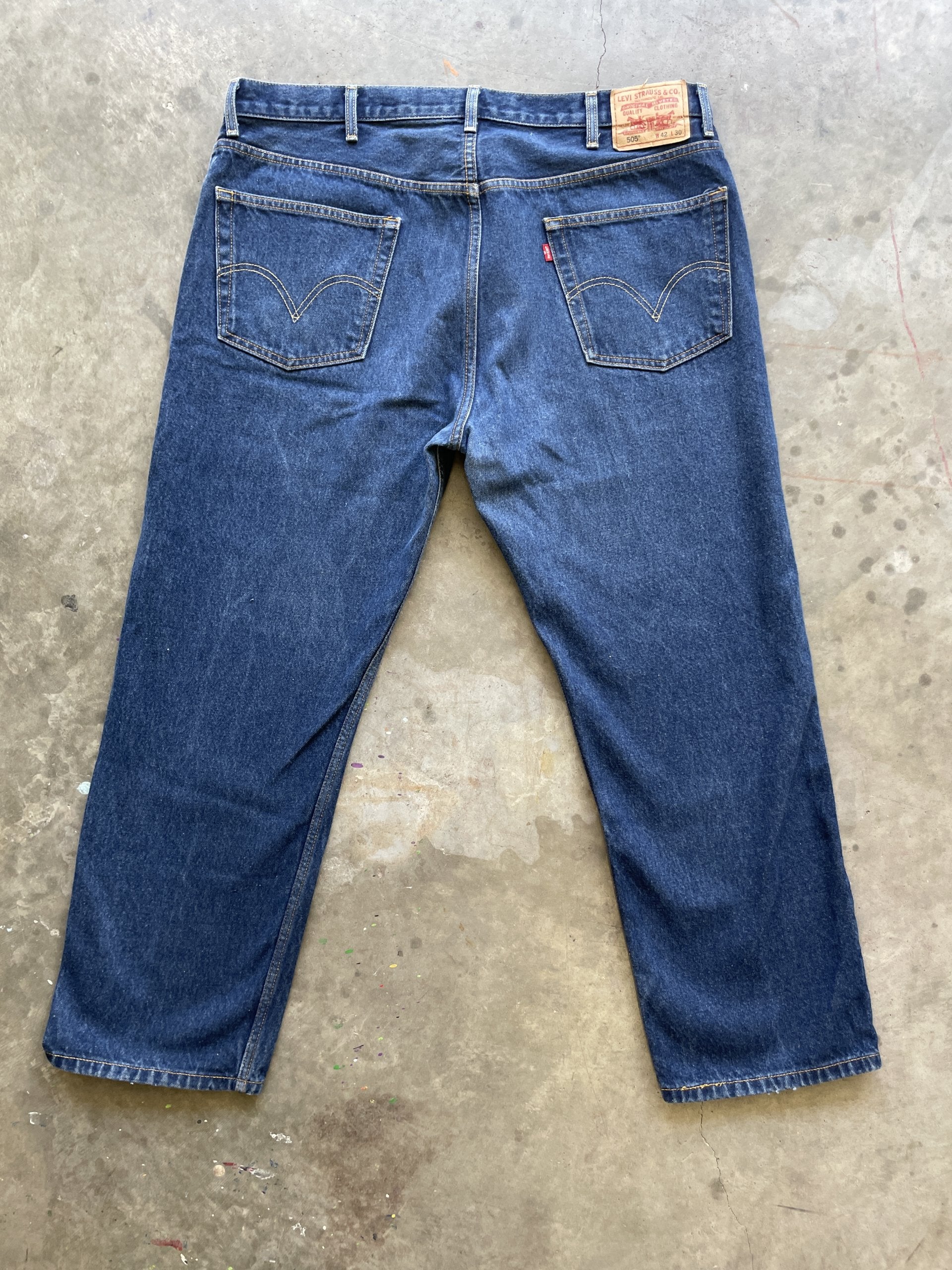 Y2K 2004 Levi's 505 Men’s Dark Blue Denim Jeans 40x29 Regular Fit Straight Leg