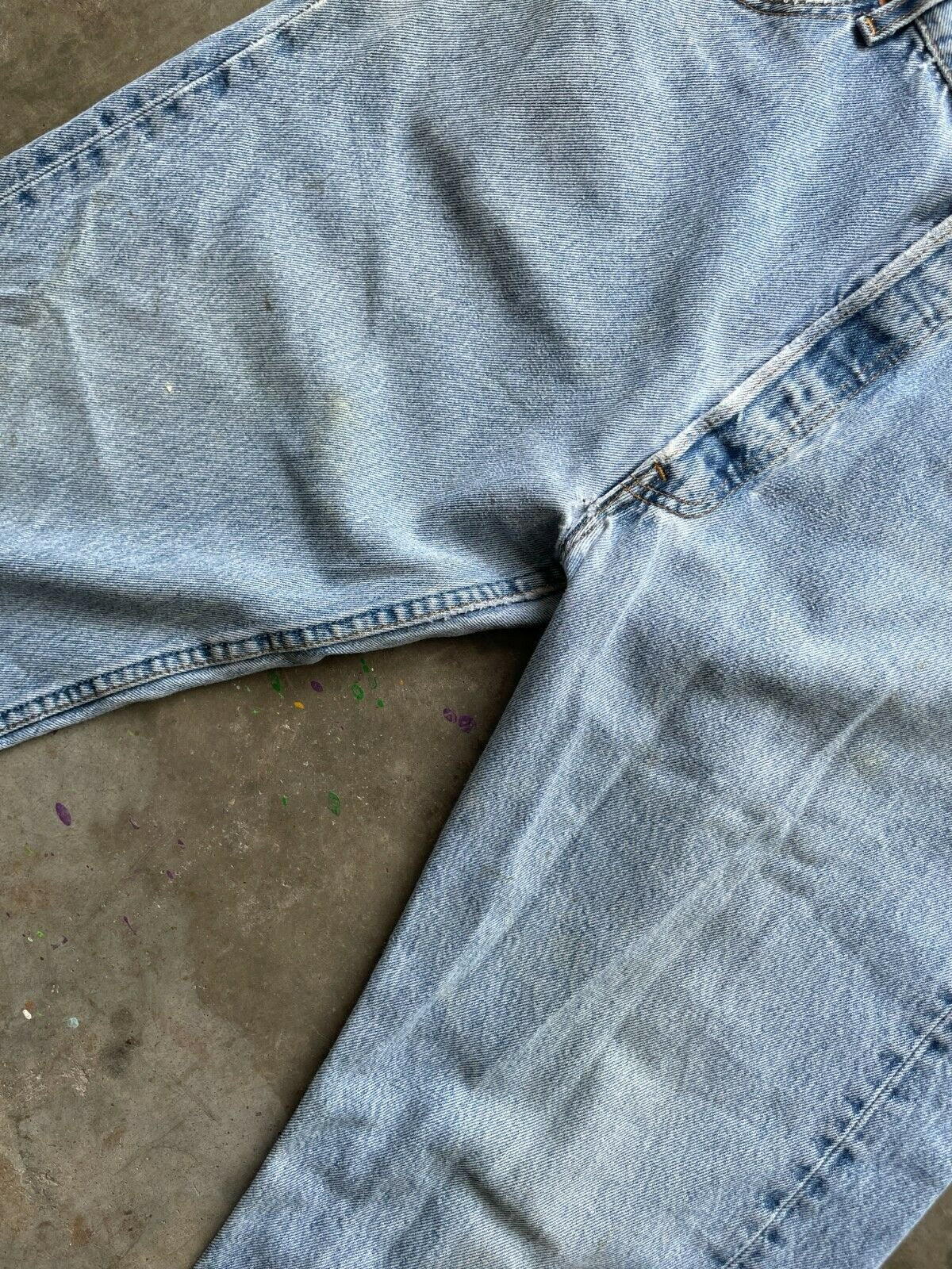 Vintage Levi 501 38x32 actual 36x31 90s blue denim jean light wash