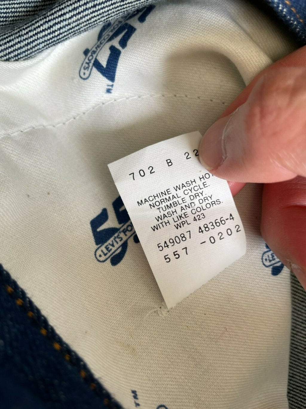 Vintage 557 Levi's for Cowboys Straight Leg 38x33 actual 36x33 Made in USA dark