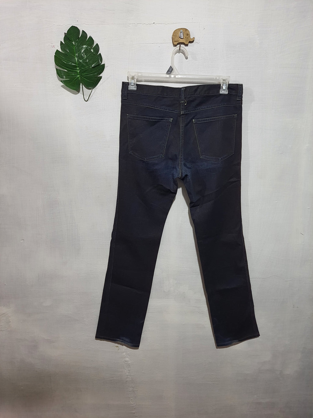 STIFF Washed Dark Blue Jeans