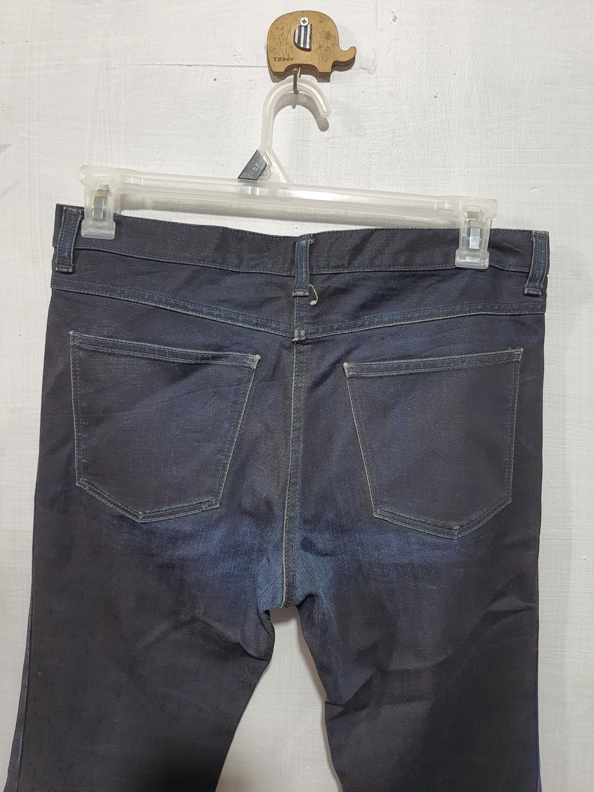 STIFF Washed Dark Blue Jeans