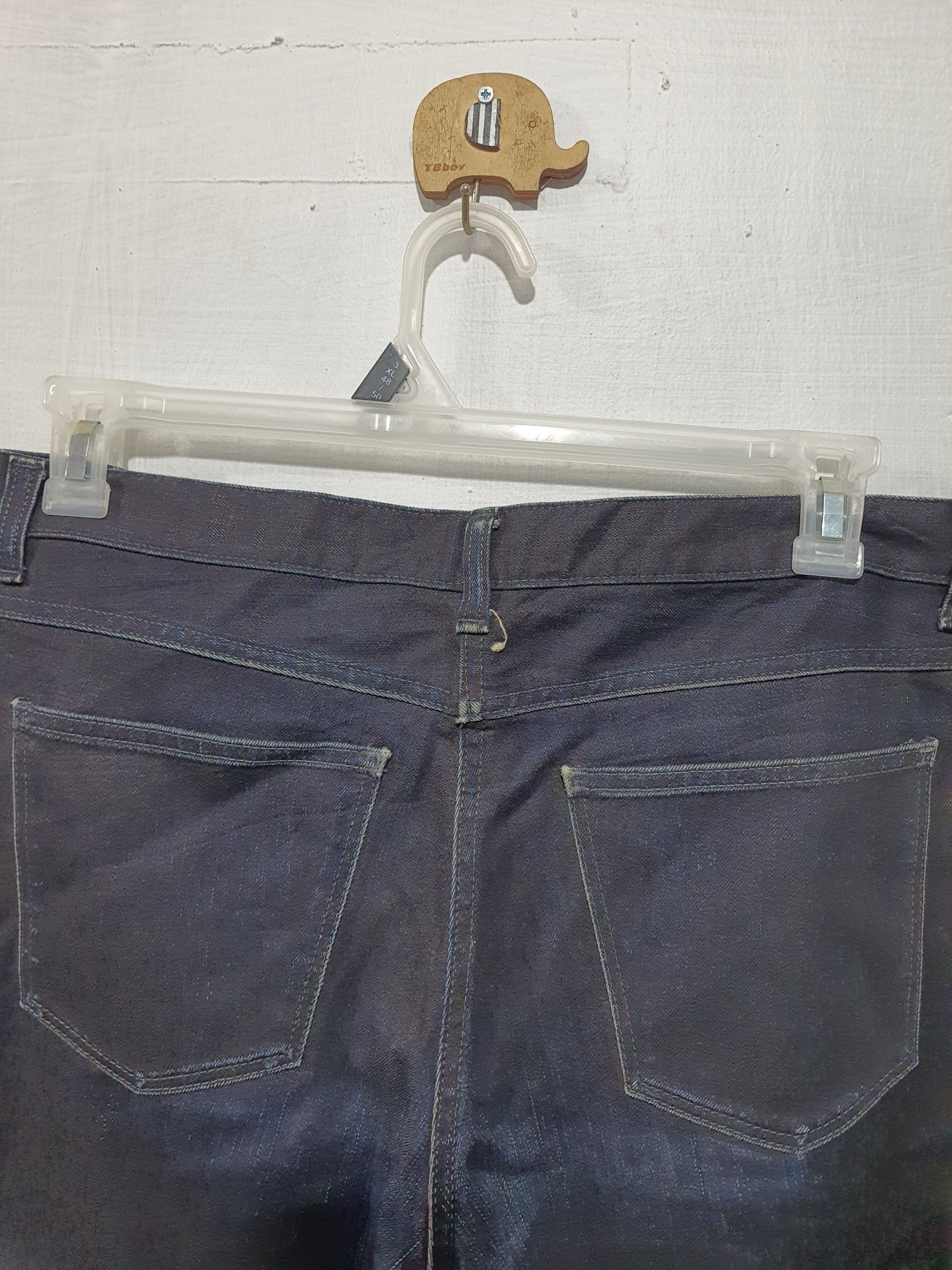 STIFF Washed Dark Blue Jeans