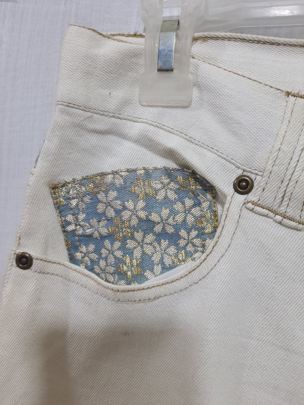 Crutch Asian Sensitivity Eccentric Graphics Embroidery Jeans