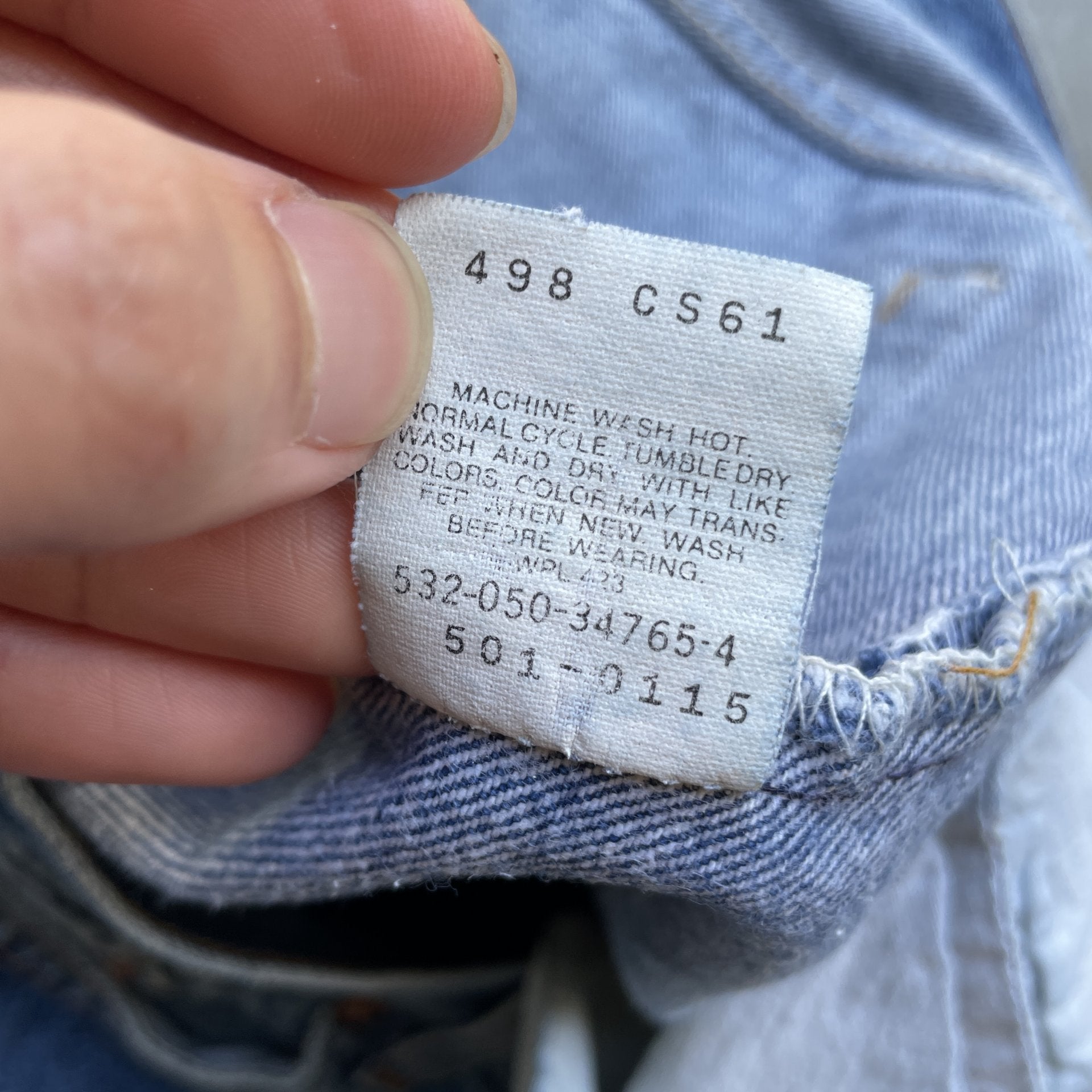 Vintage Levi 501 made in usa 90s blue denim jeans medium wash 40x34 37x32