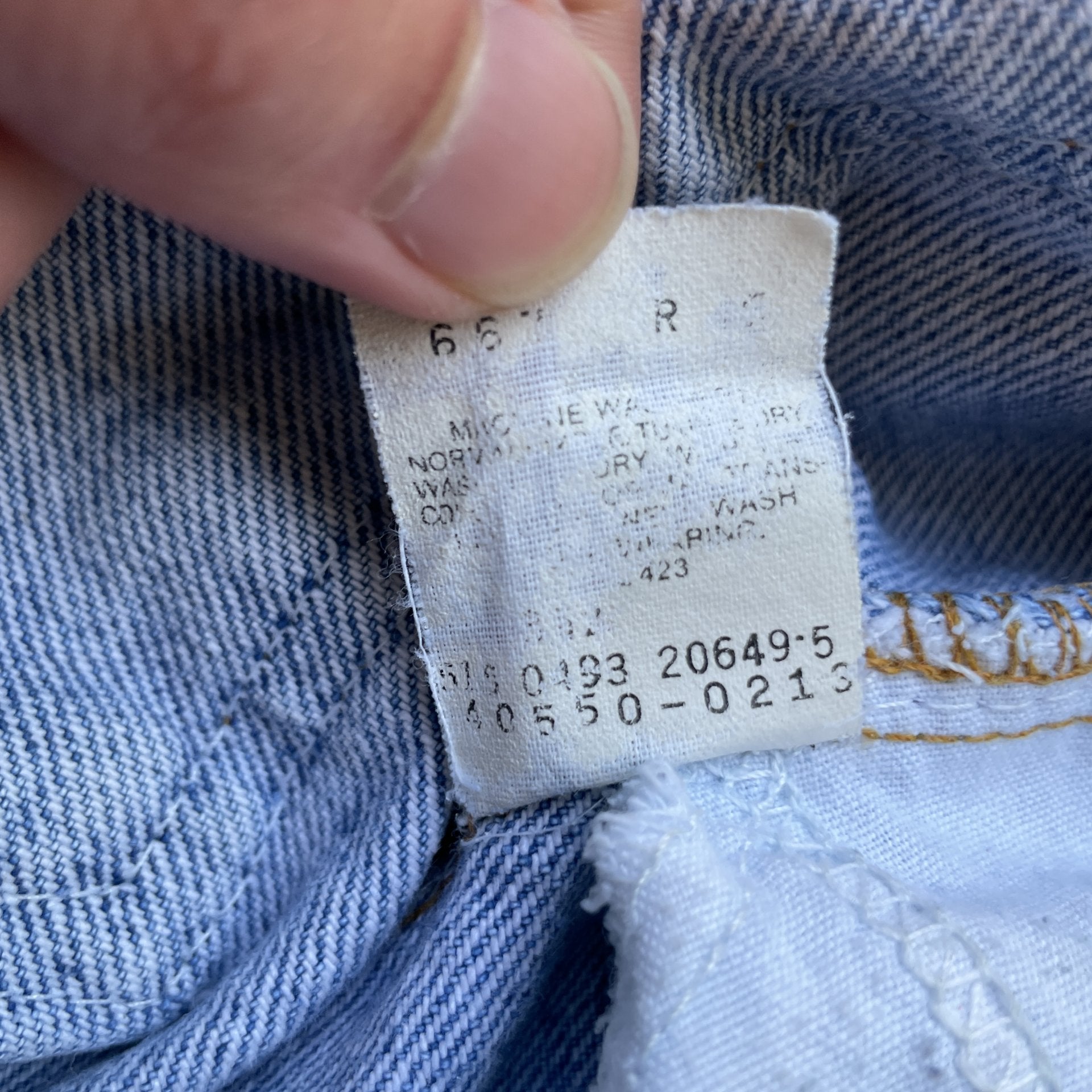 Vintage Levi Orange tab 550 made in usa blue denim jeans light wash 38x34 36x34