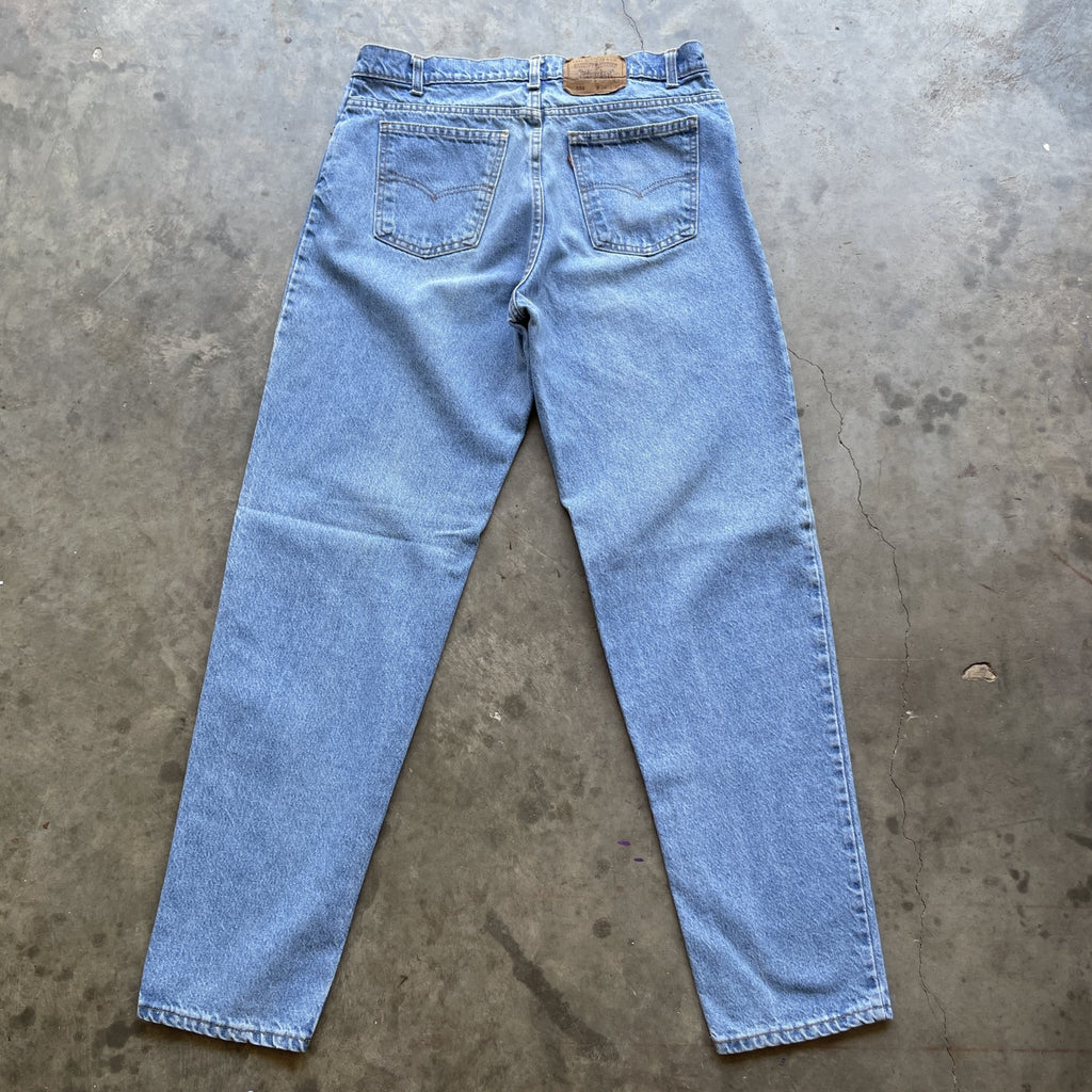 Vintage Levi Orange tab 550 made in usa blue denim jeans light wash 38x34 36x34