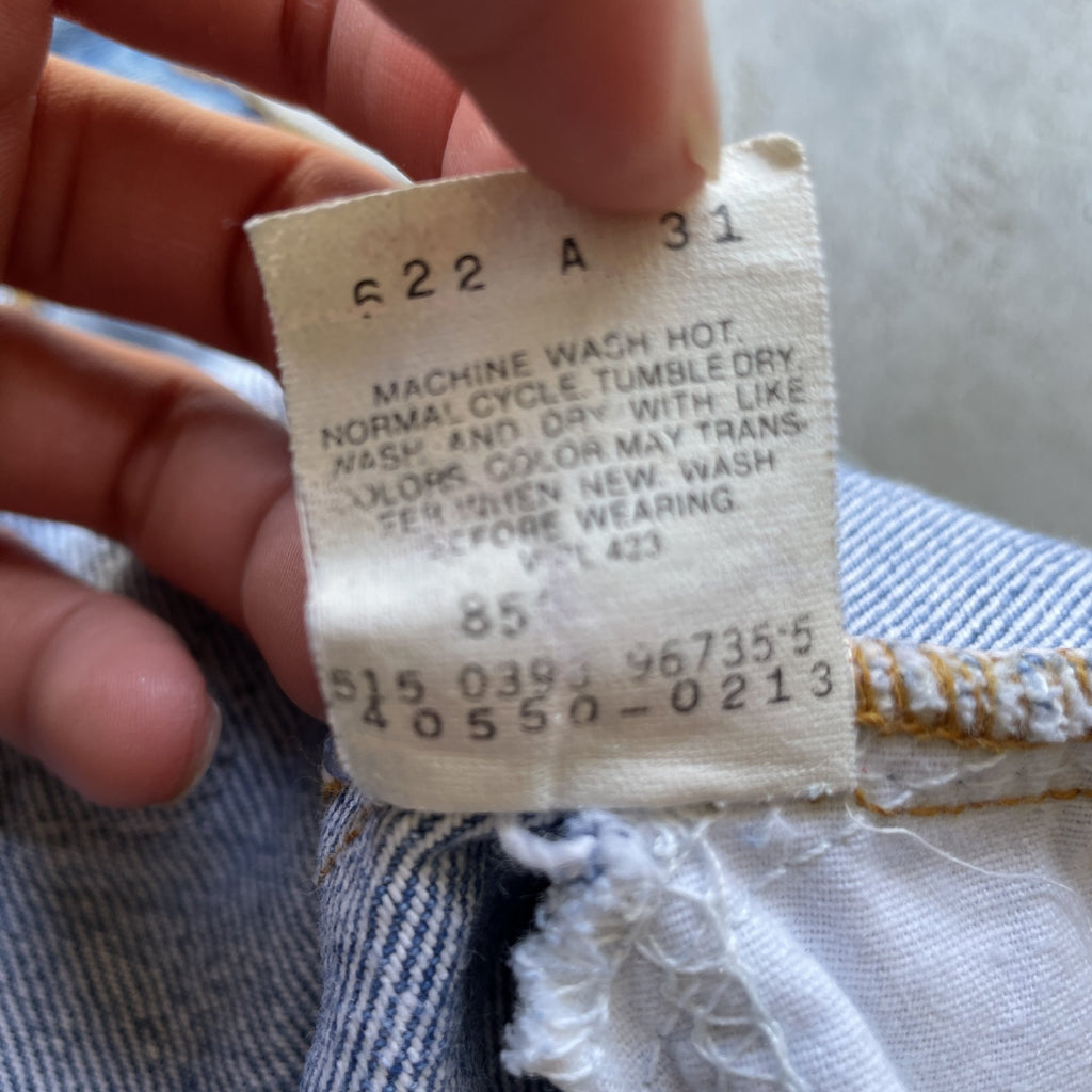 Vintage Levi Orange tab 550 made in usa blue denim jeans light wash 38x34 35x32