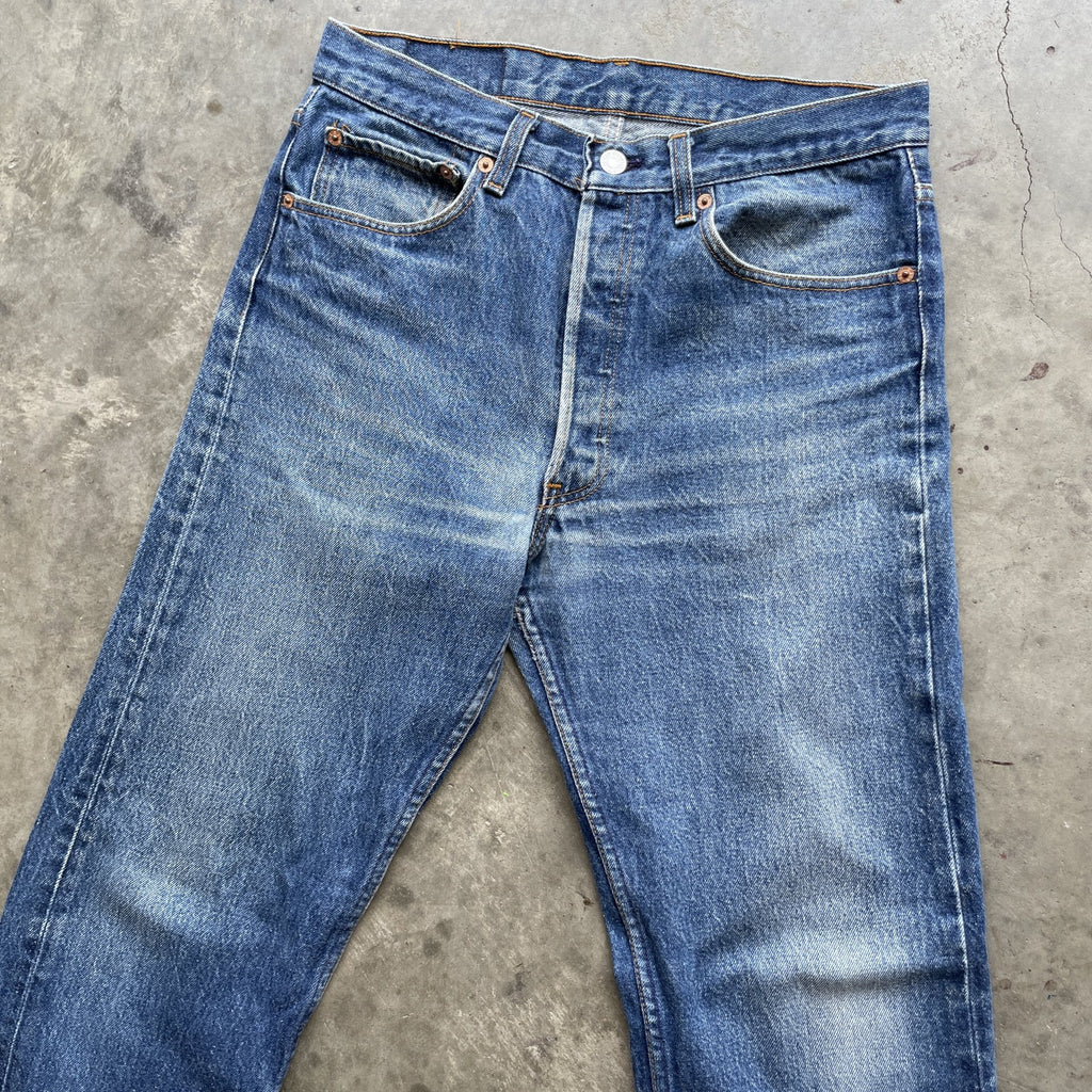 Vintage Levi 90s 501xx blue denim jeans 33x32 30x28