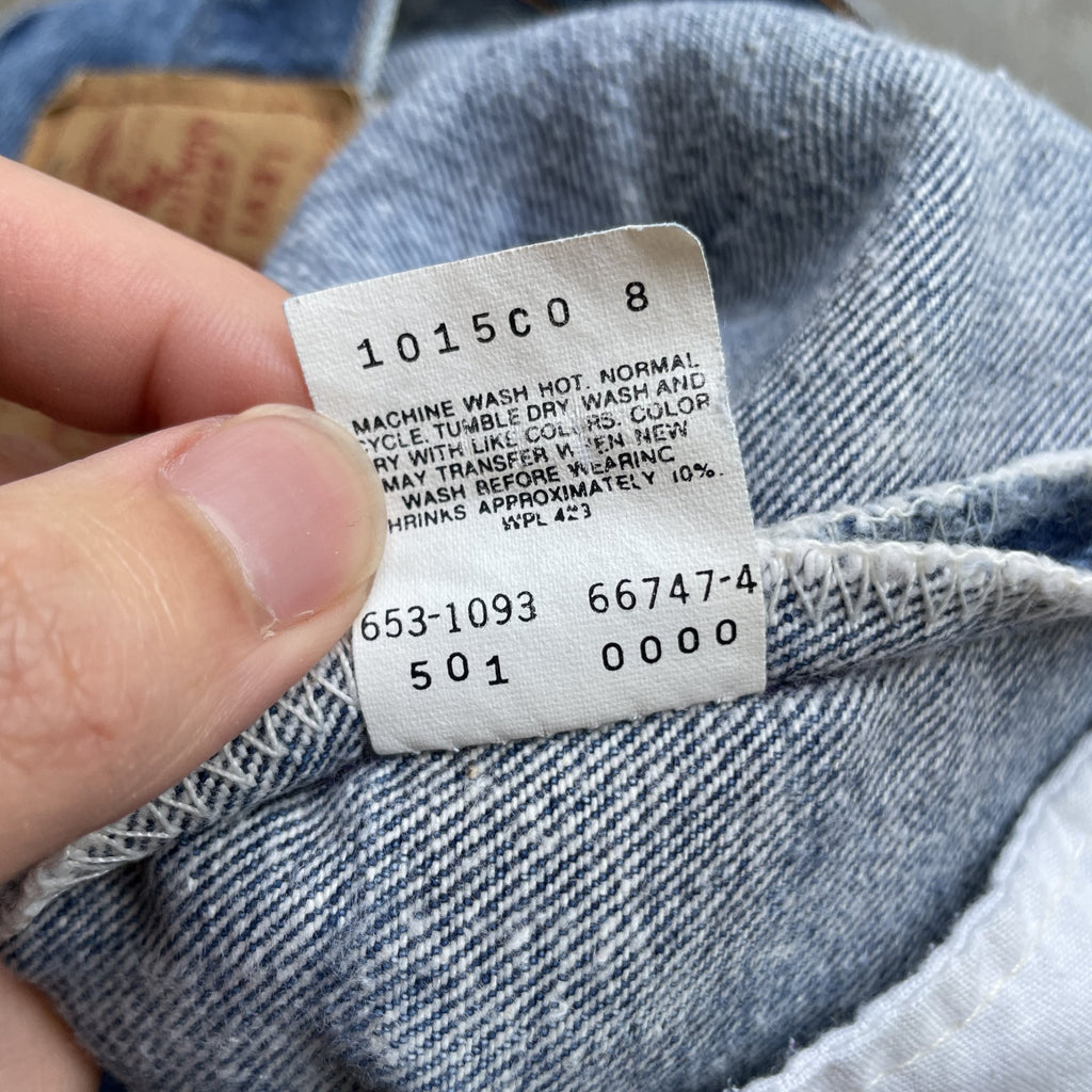 Vintage Levi 90s 501xx blue denim jeans 33x32 30x28