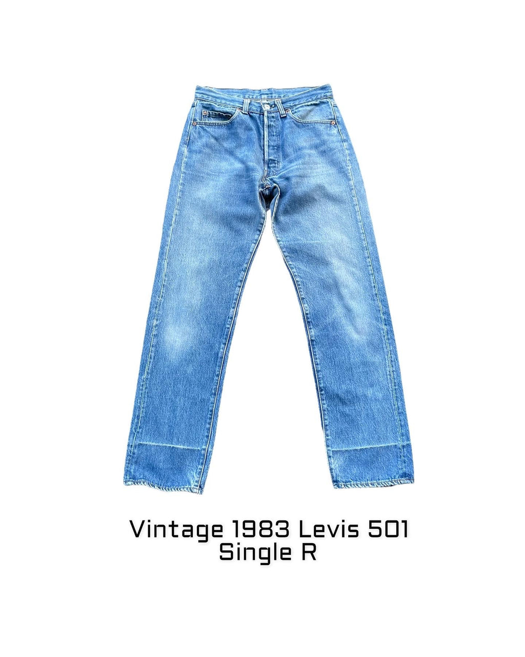 Vintage 1983 Levis 501 Single R Stone Wash Denim