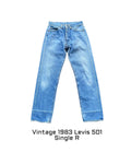 Vintage 1983 Levis 501 Single R Stone Wash Denim