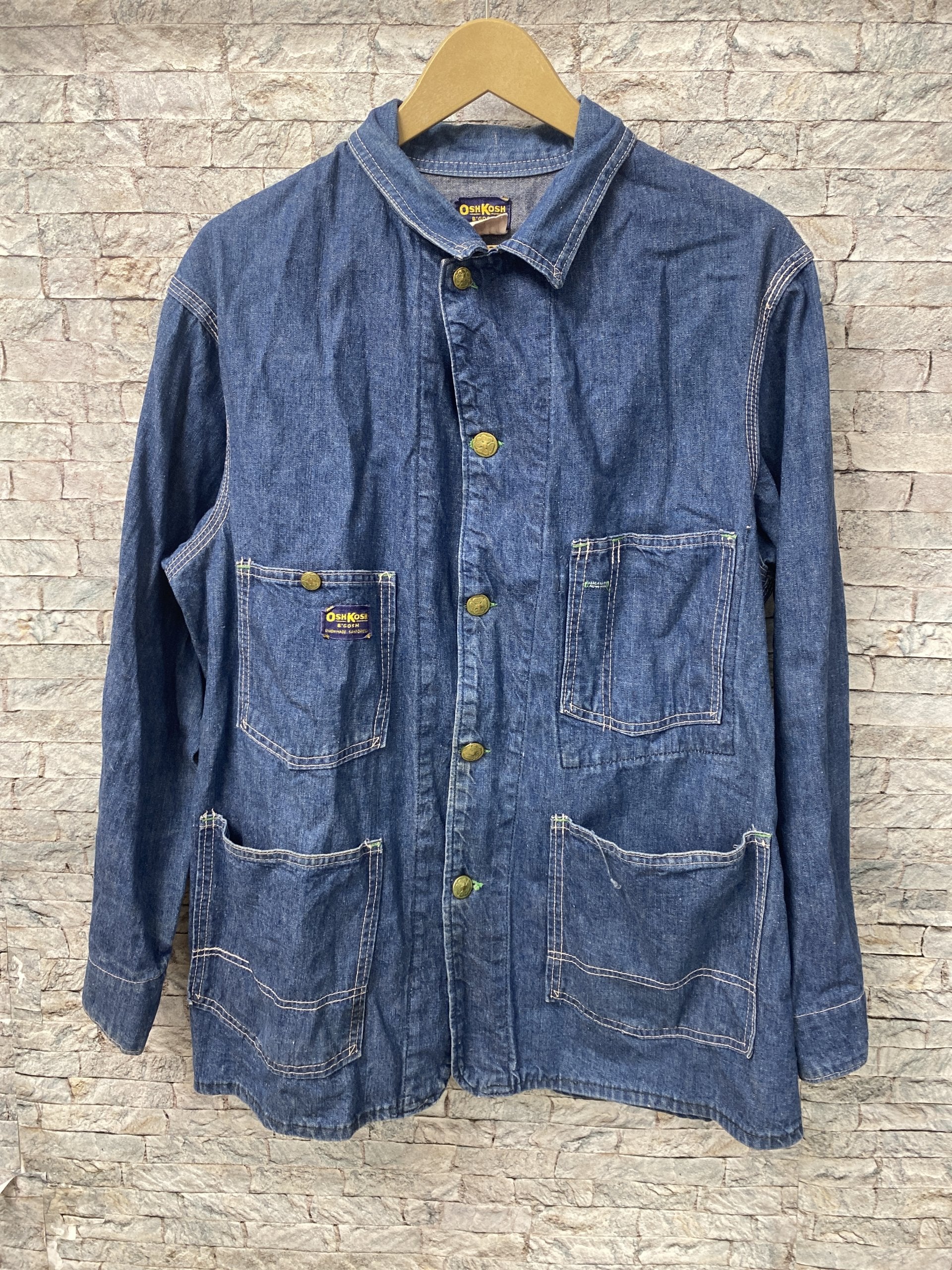 Vintage 1960s-70s Oshkosh B’Gosh Denim Chore trucker jacket union made rare 42