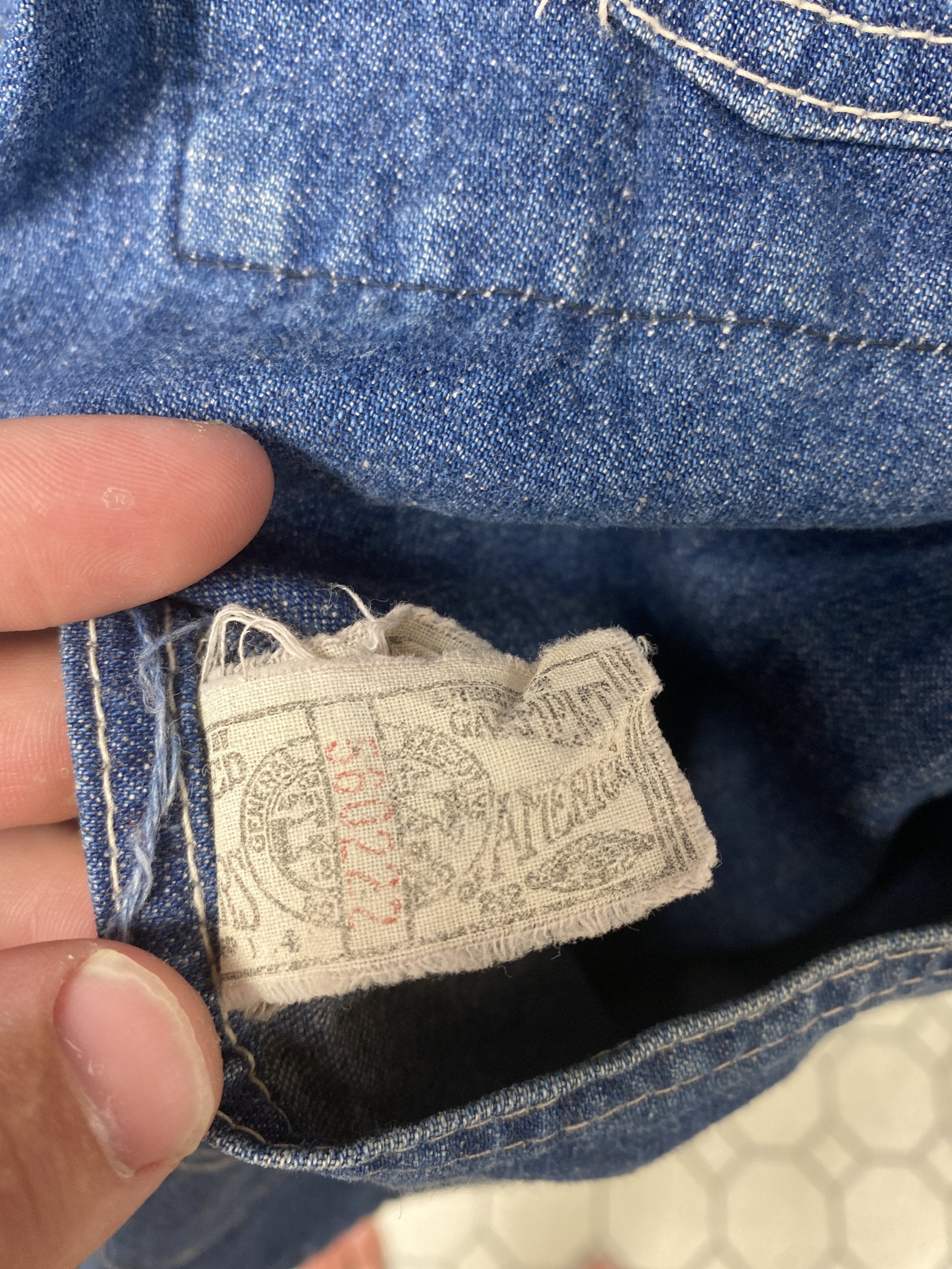 Vintage 1960s-70s Oshkosh B’Gosh Denim Chore trucker jacket union made rare 42