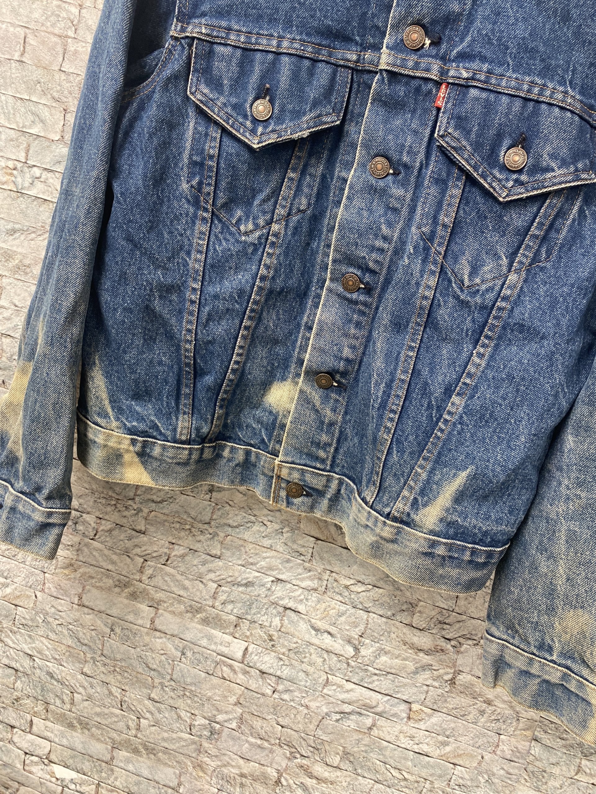 Vintage 1970s Levi’s type 3 denim trucker jacket faded made in USA 42