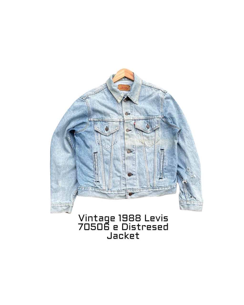 Vintage 1988 Levis 70506 e Distresed Jacket