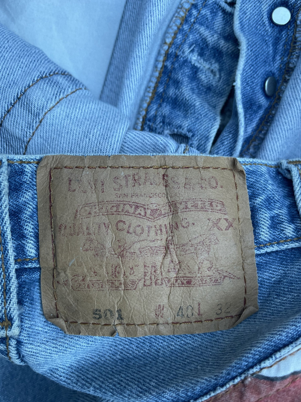Vintage 1998 Levis 501 e Aladin