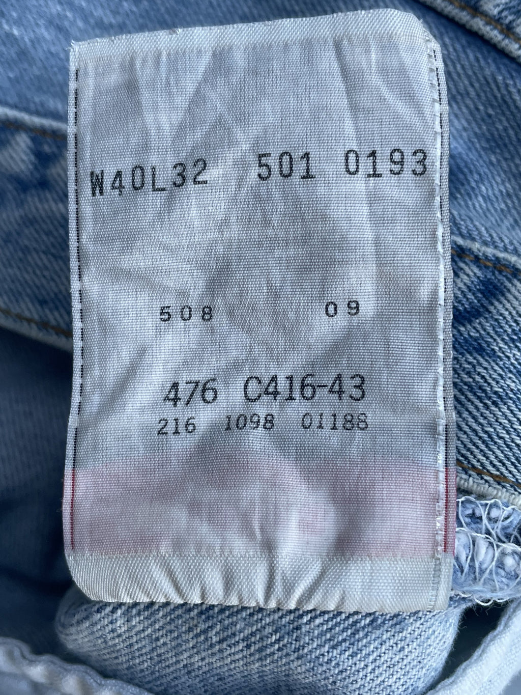 Vintage 1998 Levis 501 e Aladin