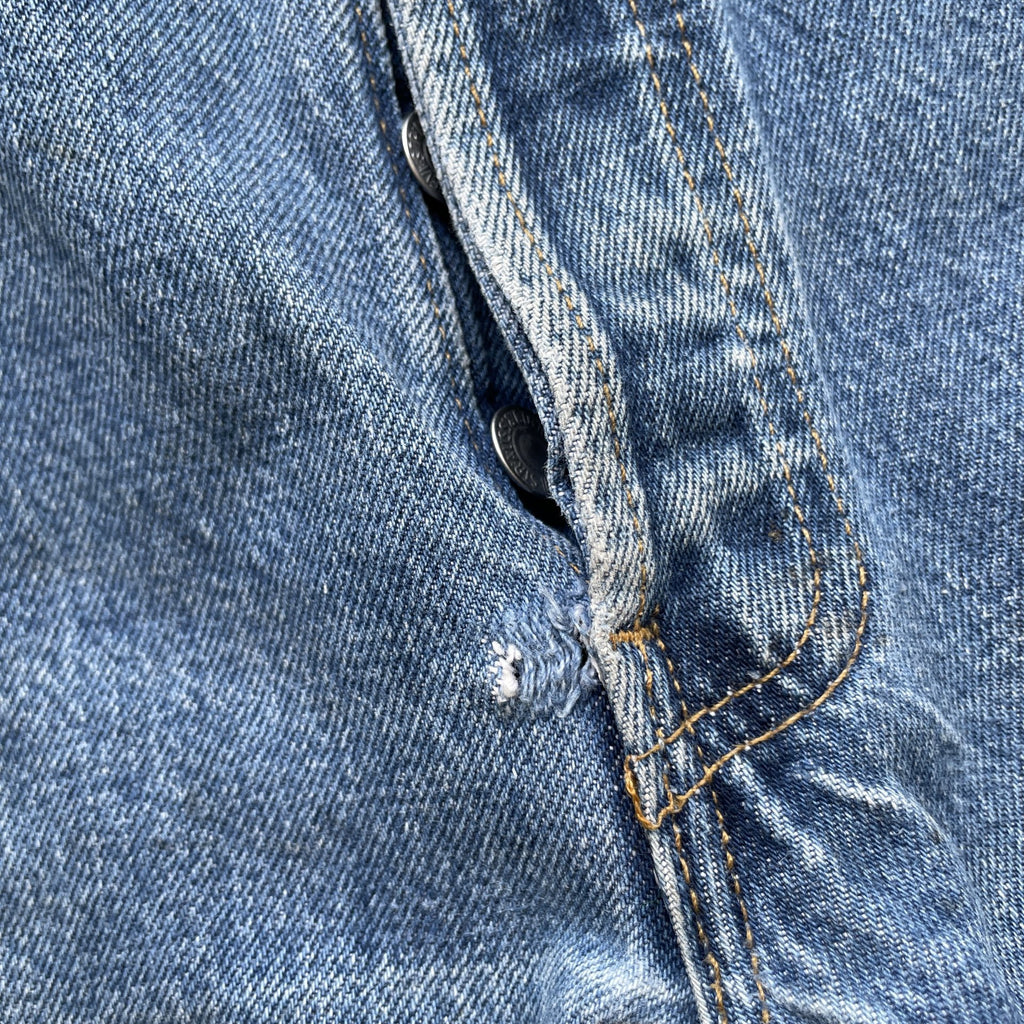 Vintage Levi 501 medium wash blue denim jeans 34x32 fit 32x30