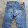 Vintage Levi 501 medium wash blue denim jeans 34x32 fit 32x30