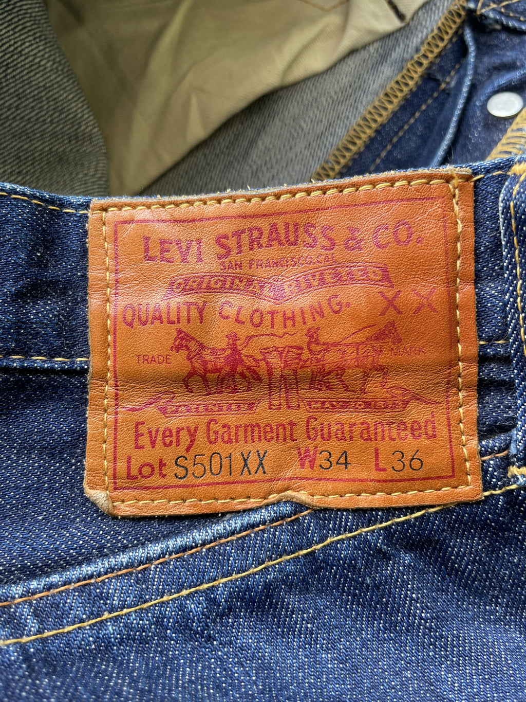Vintage 2000 Levis Lot S501XX E 1944 Model