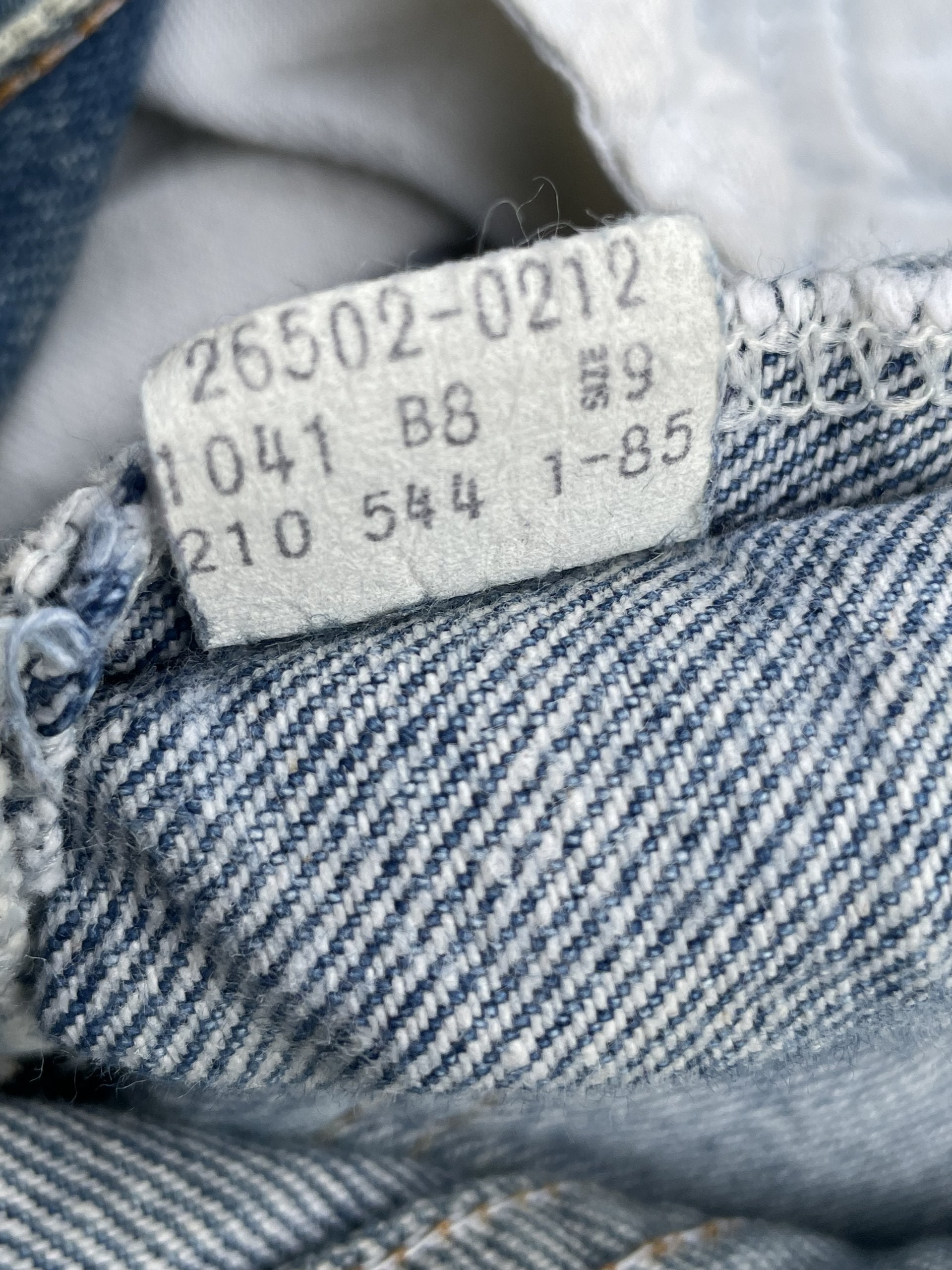 Vintage 1985 Levis 210 e Stone Wash Denim